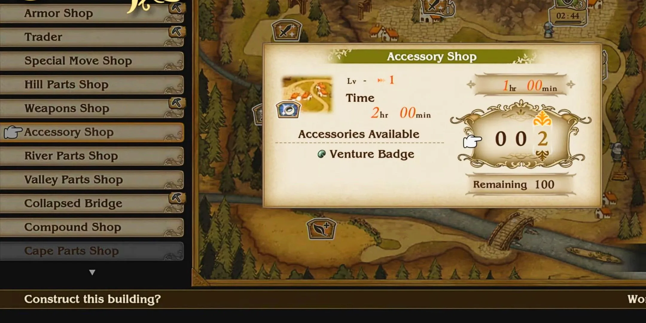 Player constructing a building in Bravely Default Flying Fairy HD Remaster. Player constructing a building in Bravely Default Flying Fairy HD Remaster.