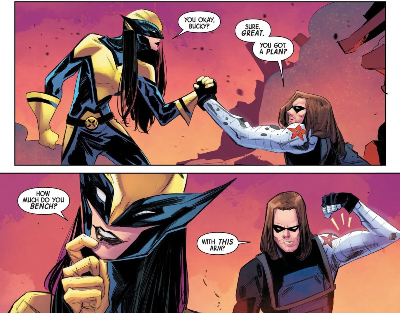 Bucky Barnes and Wolverine Laura Kinney Flex Bucky Barnes and Wolverine Laura Kinney Flex