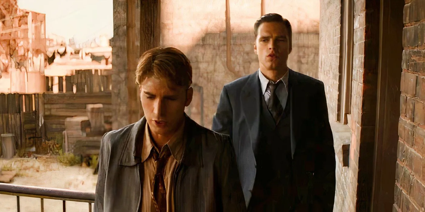 Bucky Barnes and Steve Rogers in Captain America: The Winter Soldier