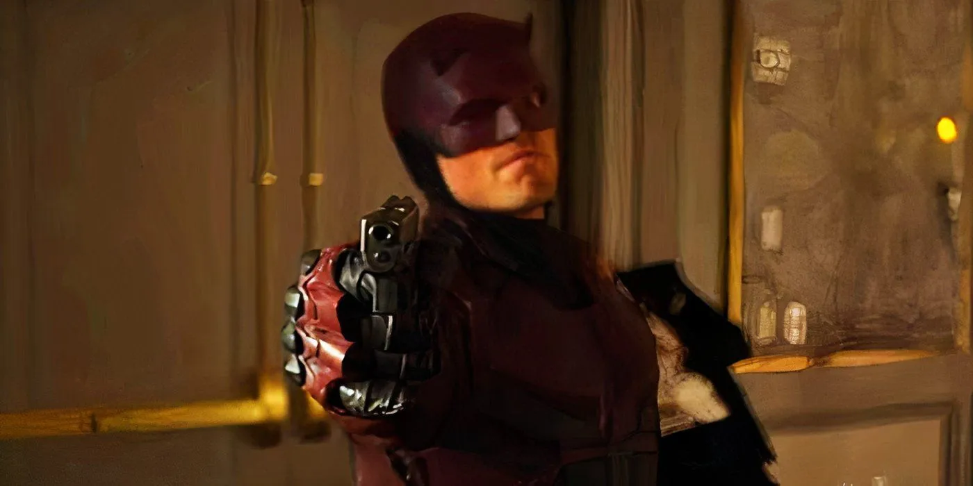 Bullseye aiming his gun in Clinton Church in Daredevil season 3