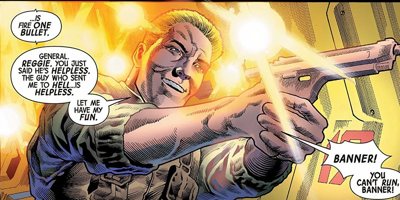 Carl Burbank / Bushwacker aiming a gun in Immortal Hulk