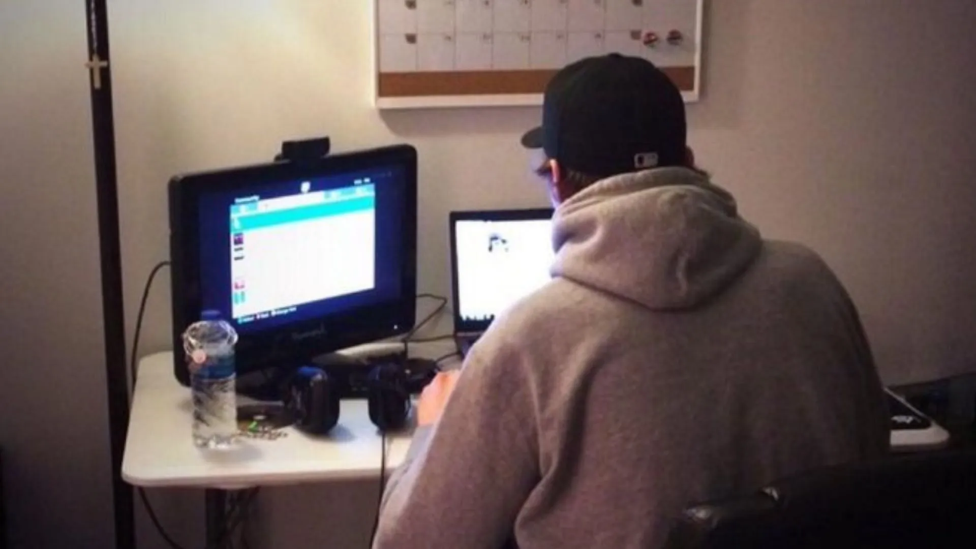 FaZe Banks' gaming setup back in 2014 (Image via scubaryan_/X)