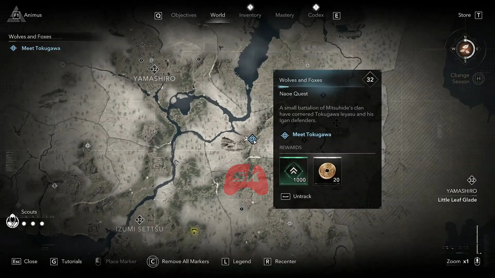 Wolves and Foxes mission location in Assassin's Creed Shadows Wolves and Foxes mission location in Assassin's Creed Shadows