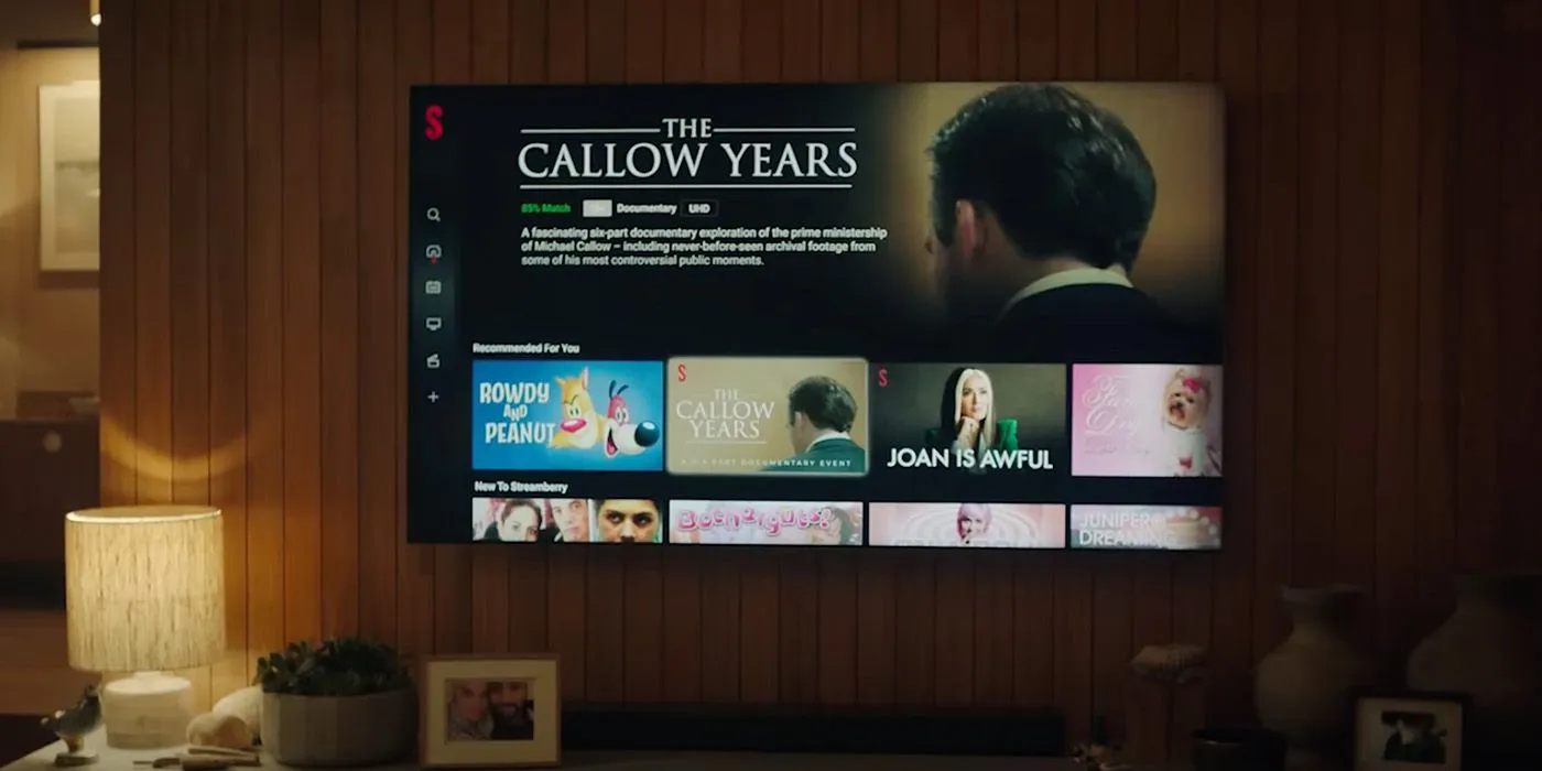 Callow Years in Black Mirror in Joan is Awful. Callow Years in Black Mirror in Joan is Awful.