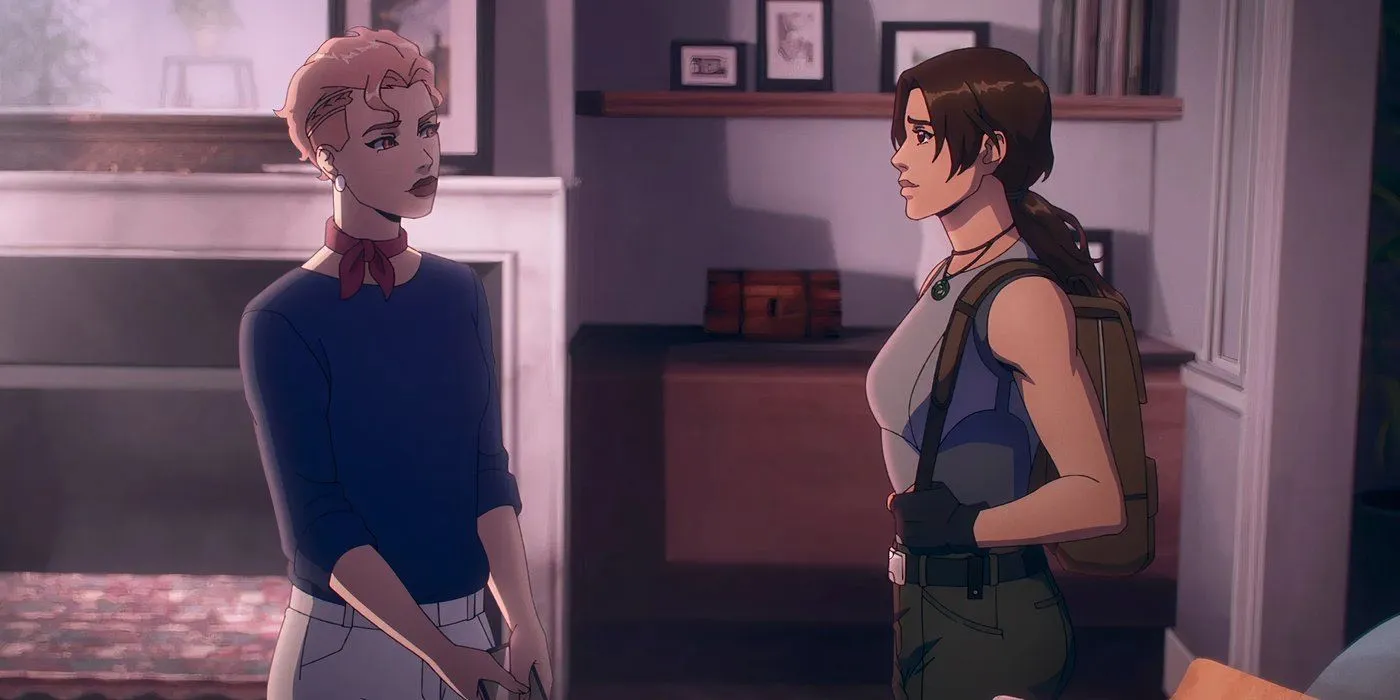 Lara Croft talking with Camilla Lara Croft talking with Camilla