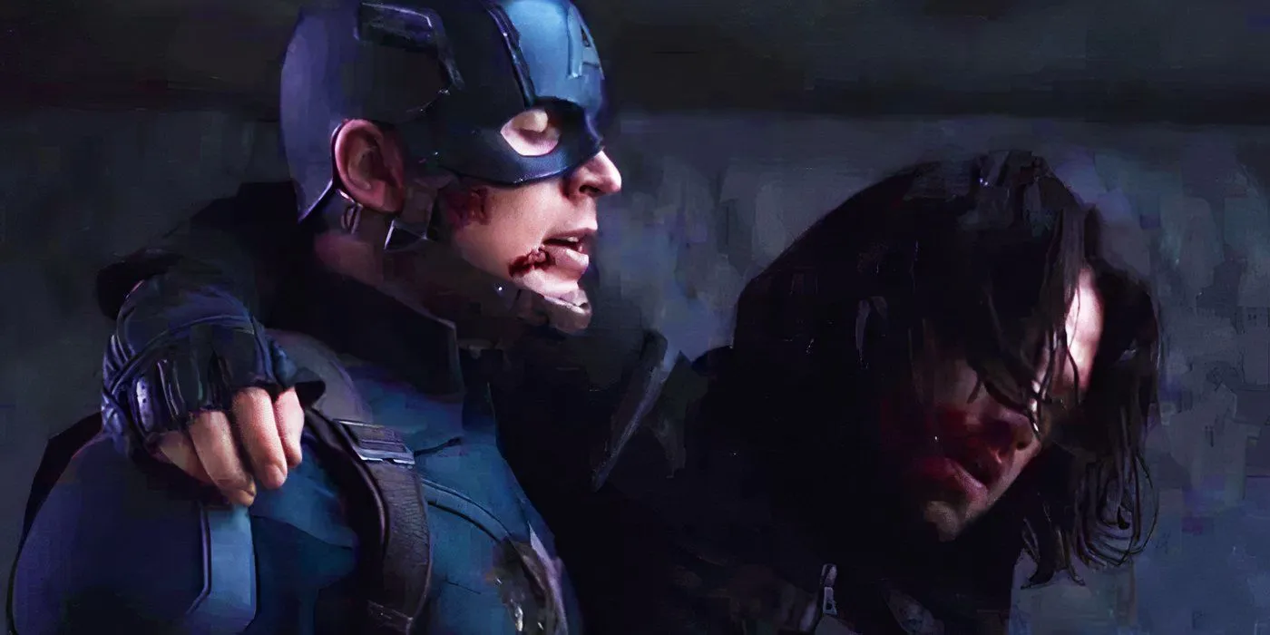 Bucky Barnes in distress during Civil War