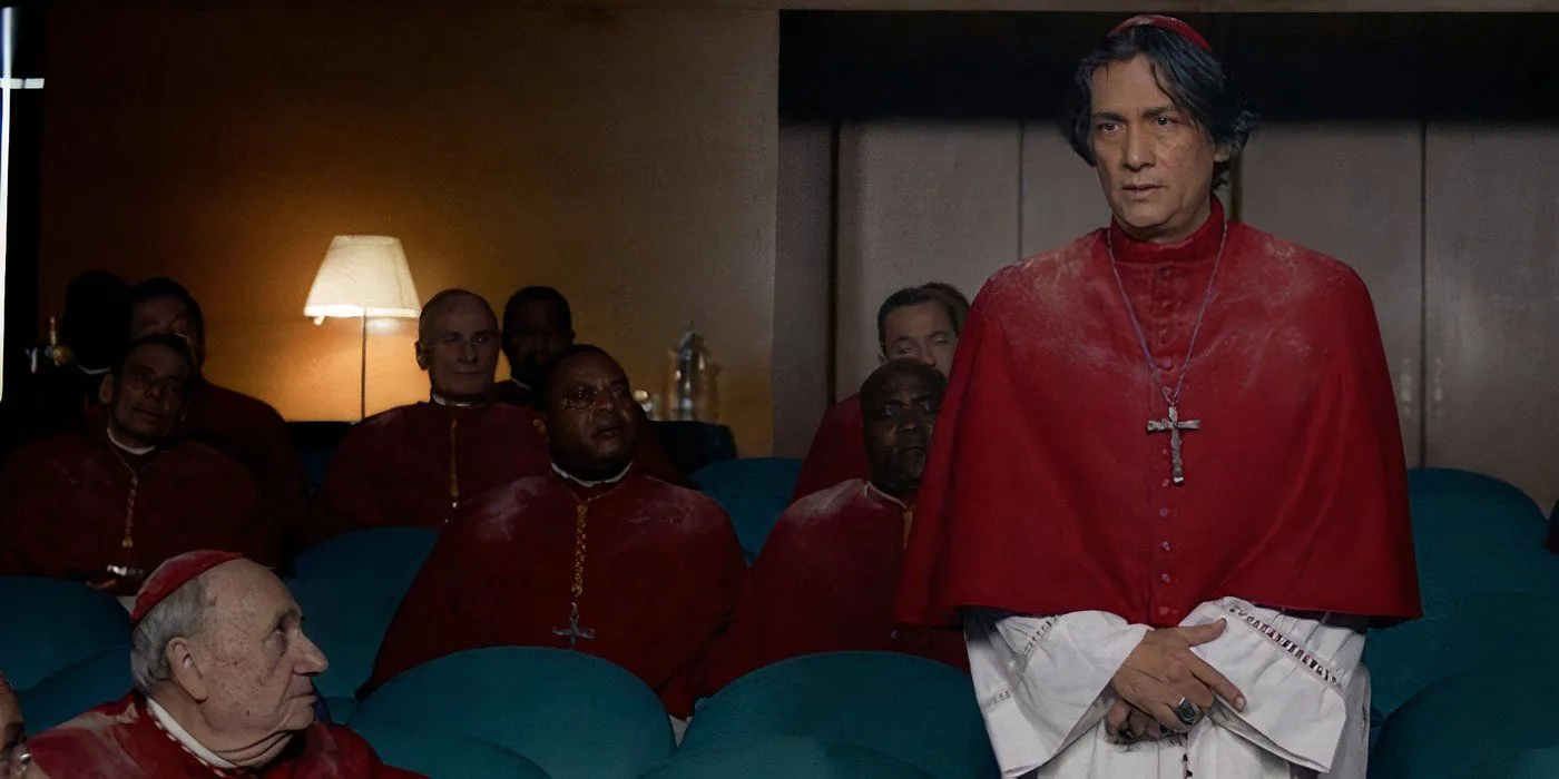 Cardinal Benitez addressing the conclave
