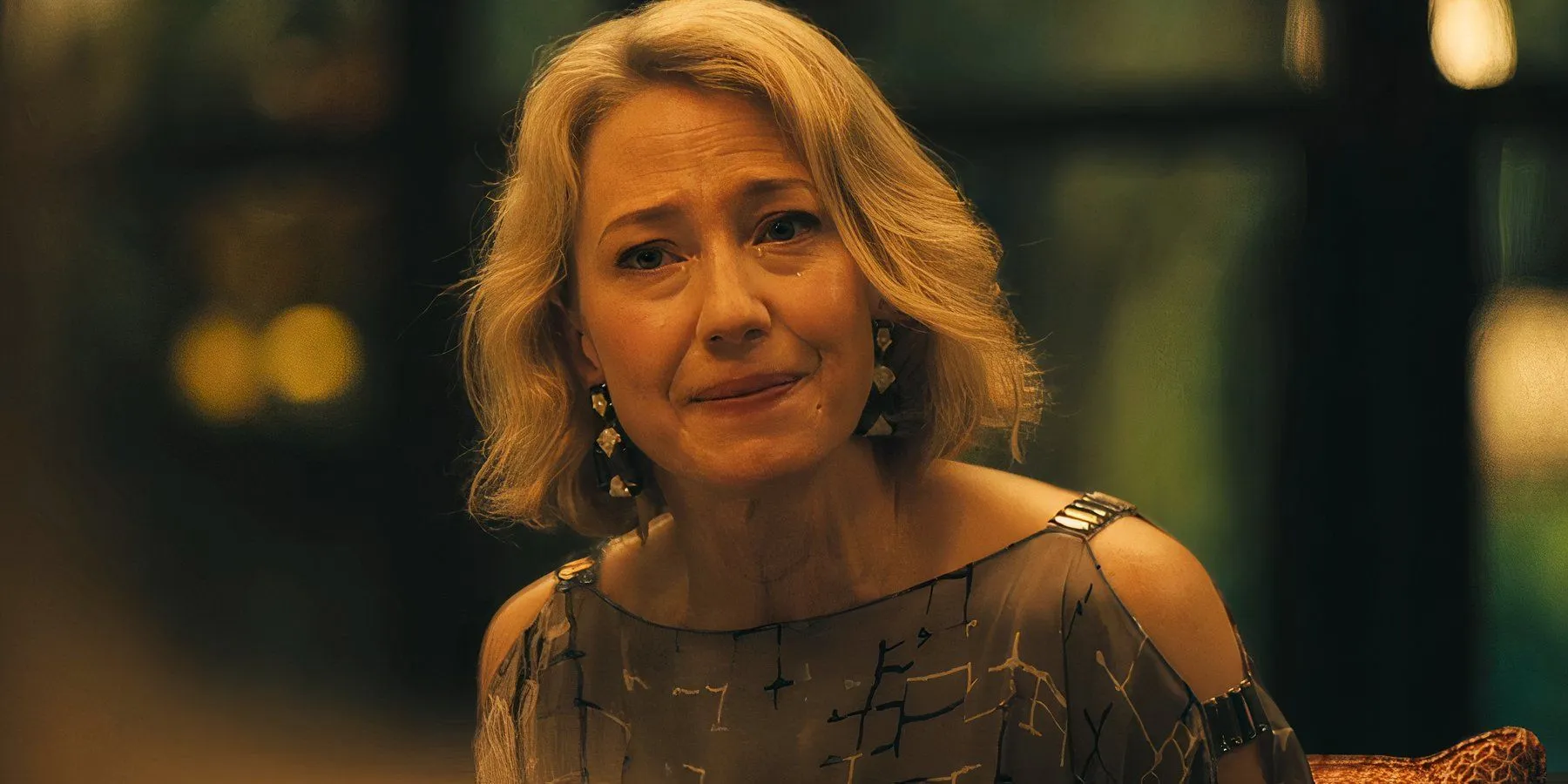 Carrie Coon in a poignant scene from The White Lotus