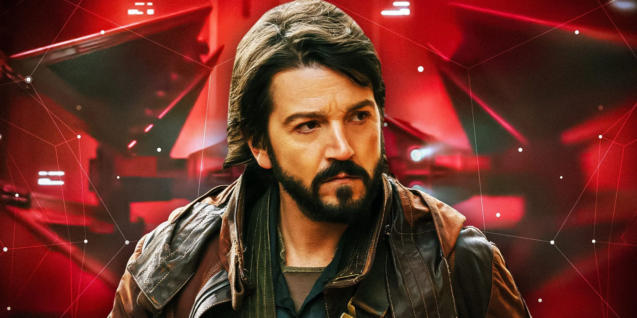 Cassian Andor in front of a TIE Avenger