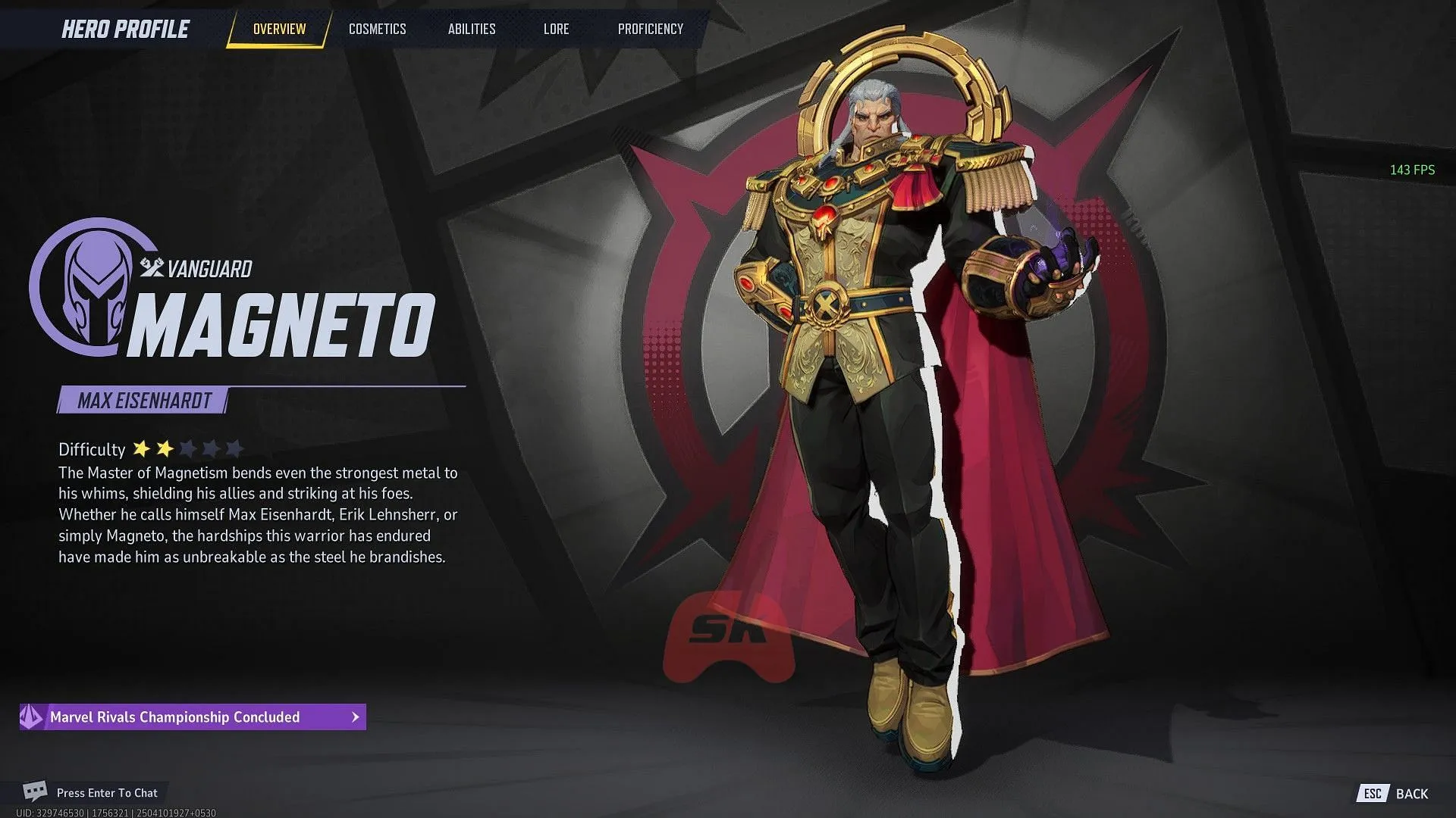 Magneto (Image via Sportskeeda Gaming, NetEase Games) Magneto (Image via Sportskeeda Gaming, NetEase Games)