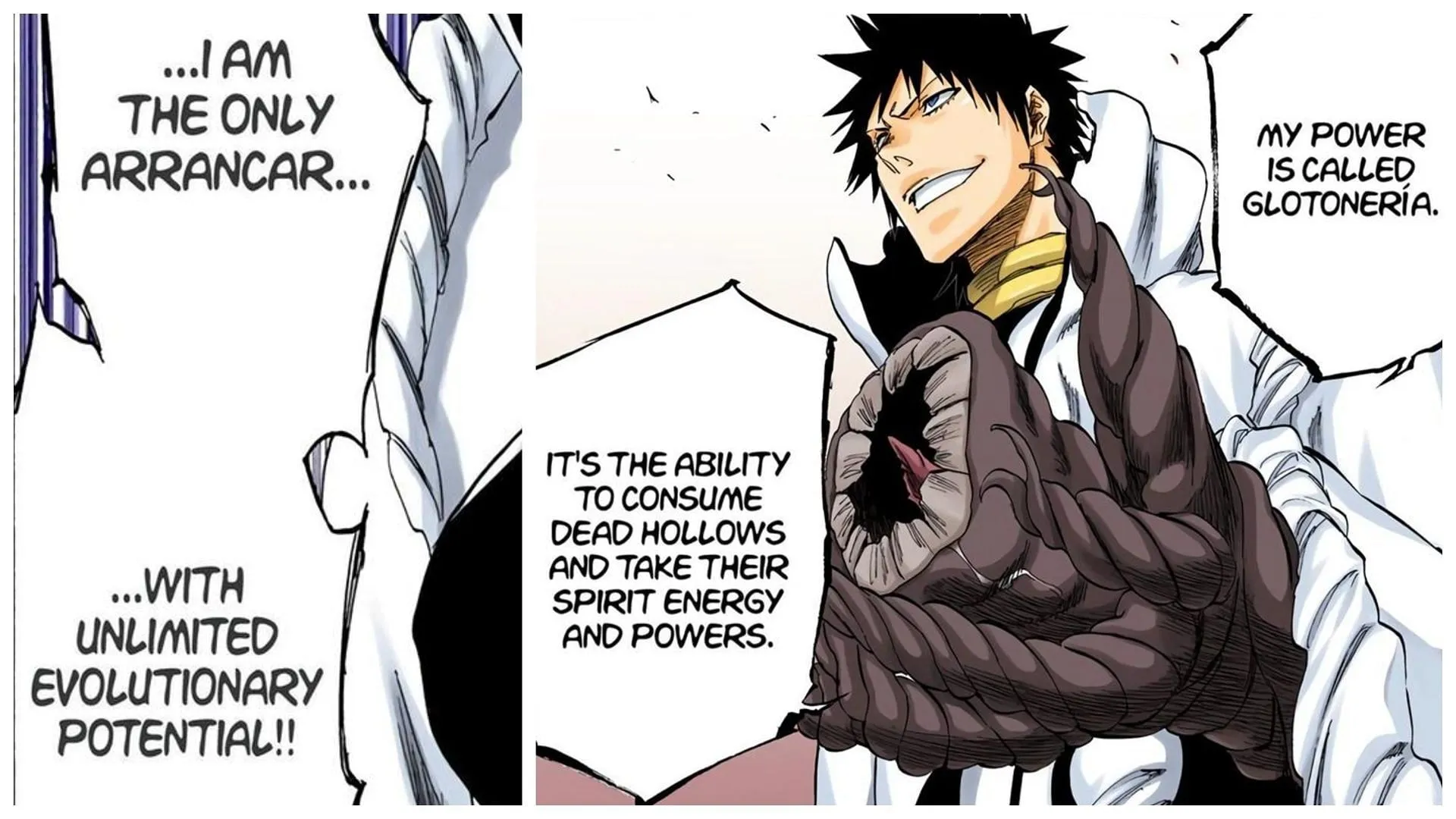 Aaroniero explaining his ability (Image via Shueisha)