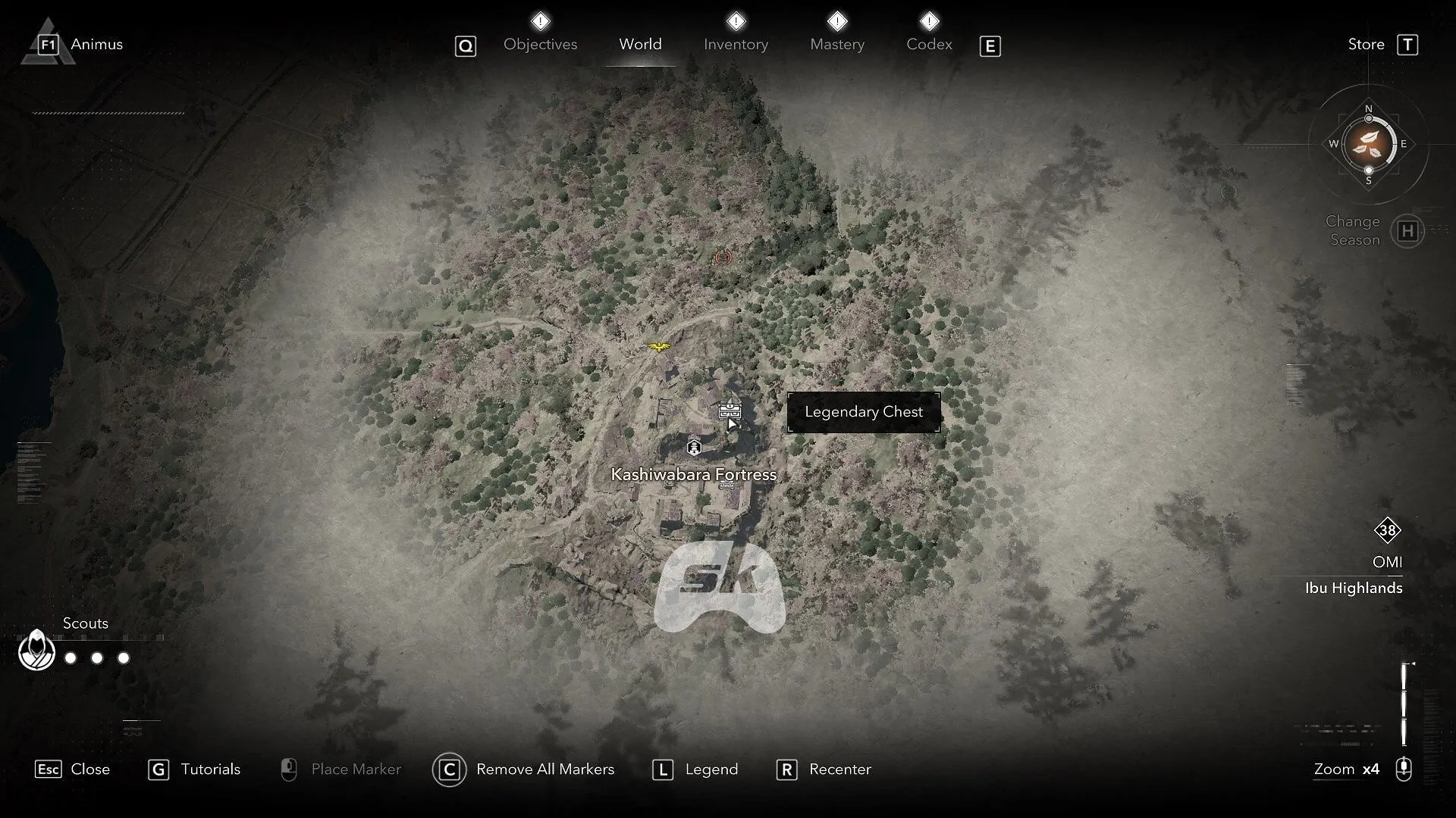 Featherstorm Kusarigama's location (Image via Sportskeeda Gaming || Ubisoft) Featherstorm Kusarigama's location (Image via Sportskeeda Gaming || Ubisoft)