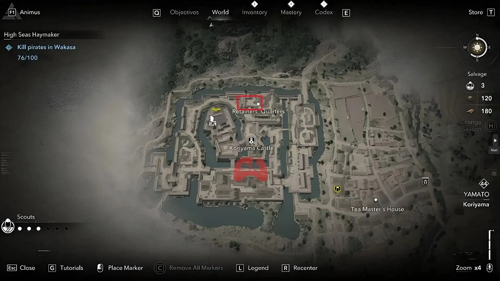 Dragon's Wrath Bow's location in Assassin's Creed Shadows (Image via Sportskeeda Gaming || Ubisoft)