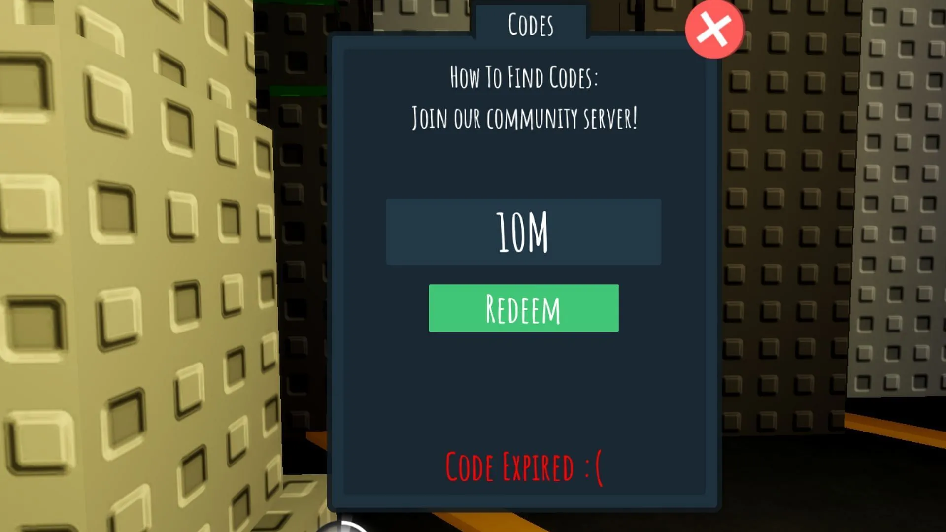Fixing code redemption issues in Deep Descent (Image via Roblox)