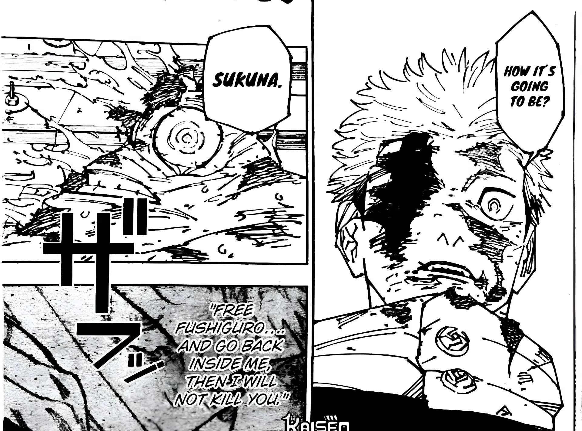 The final encounter between Itadori and Sukuna (Image via Gege Akutami/Shueisha) The final encounter between Itadori and Sukuna (Image via Gege Akutami/Shueisha)