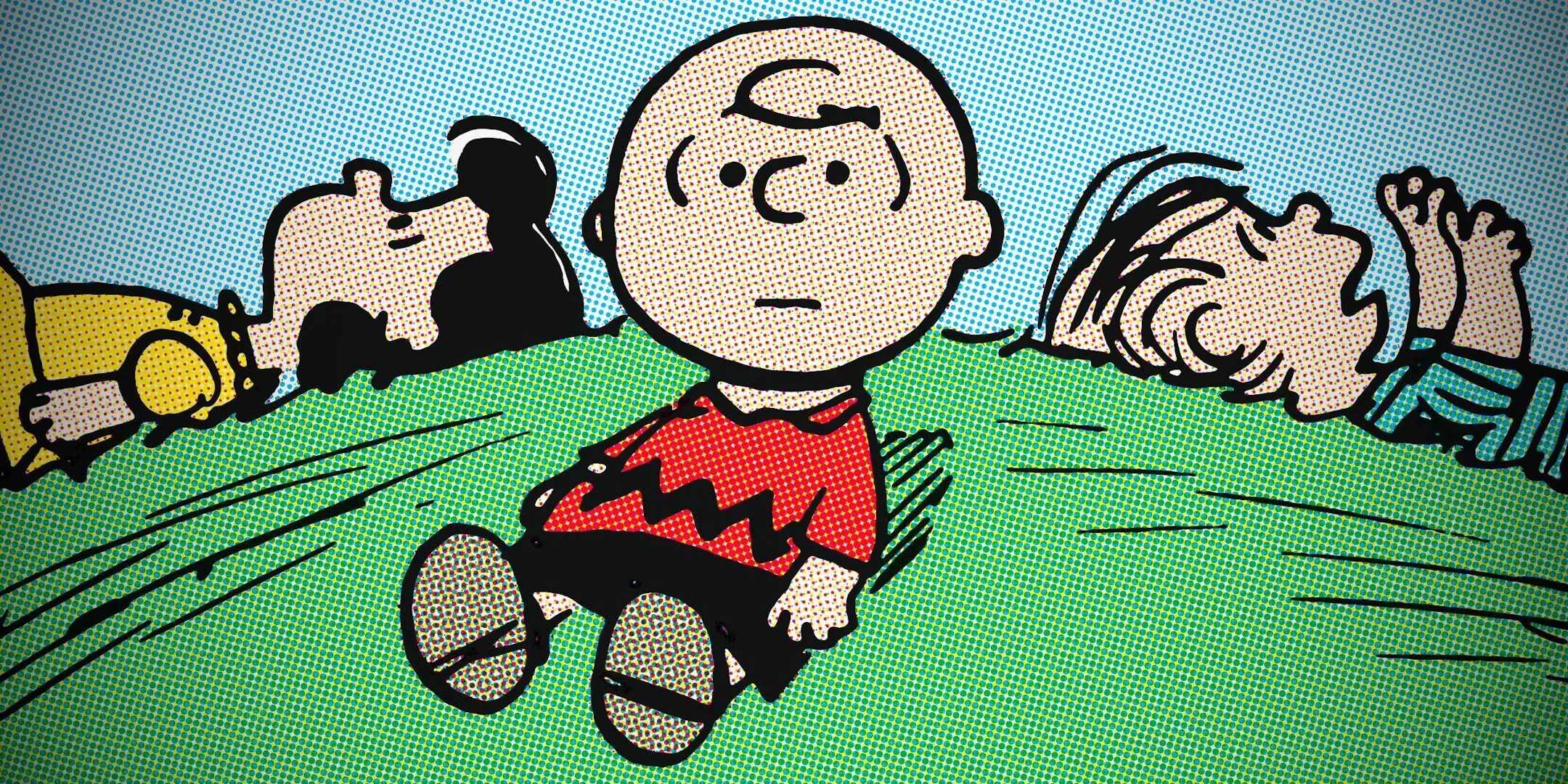 Charlie Brown with Linus and Lucy