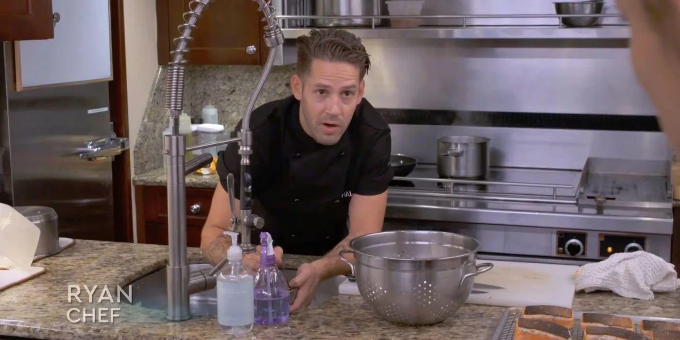 Chef Ryan McKeown cooking in the kitchen Chef Ryan McKeown cooking in the kitchen