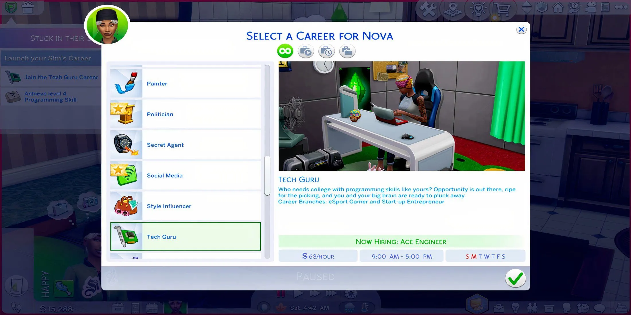 Choosing the Tech Guru Career in Sims 4 Choosing the Tech Guru Career in Sims 4