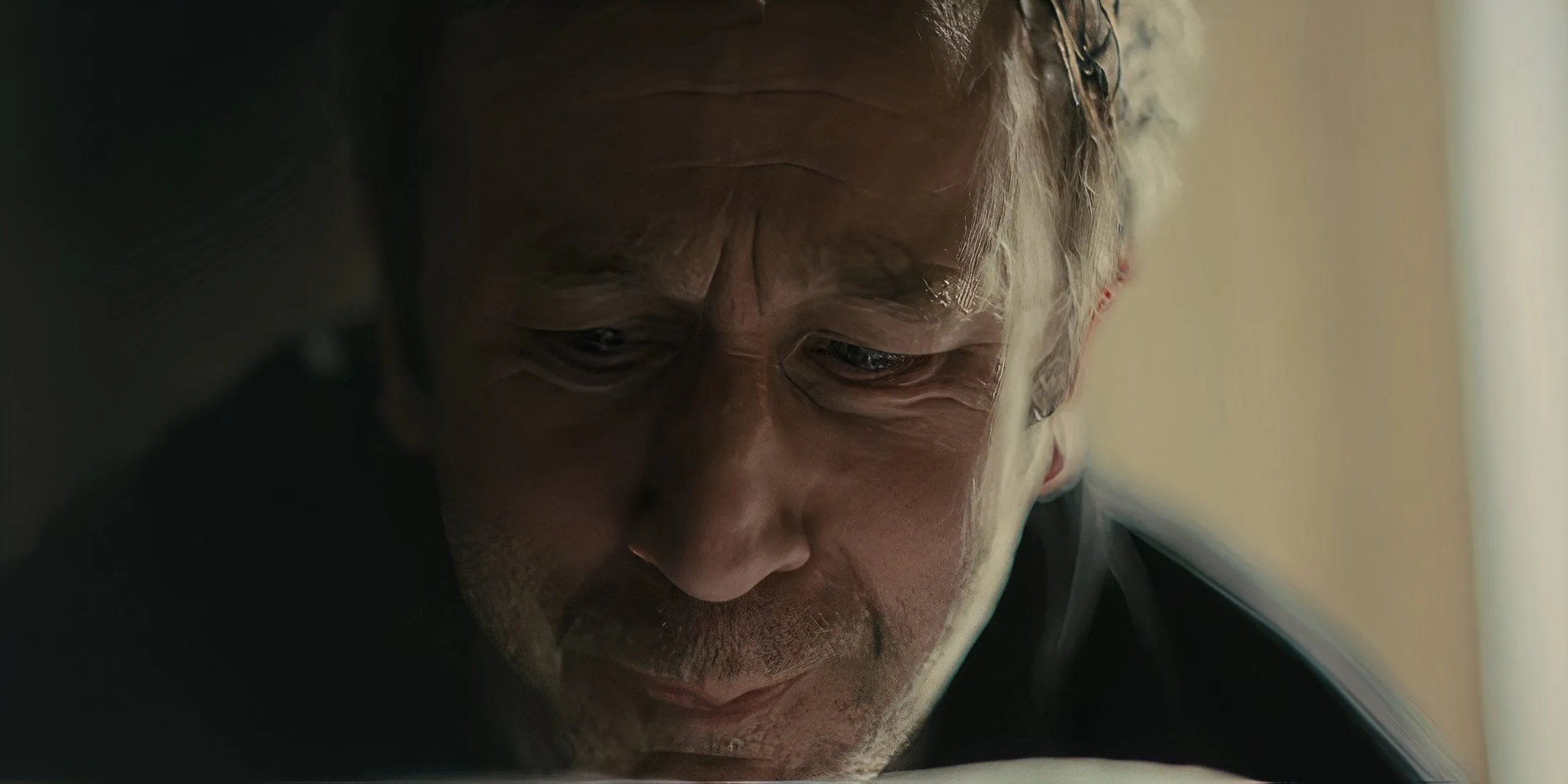 Chris O'Dowd as Mike looking upset in Black Mirror season 7, episode 1