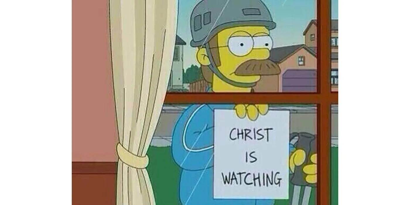 Christ is Watching Ned Flanders Memes Christ is Watching Ned Flanders Memes