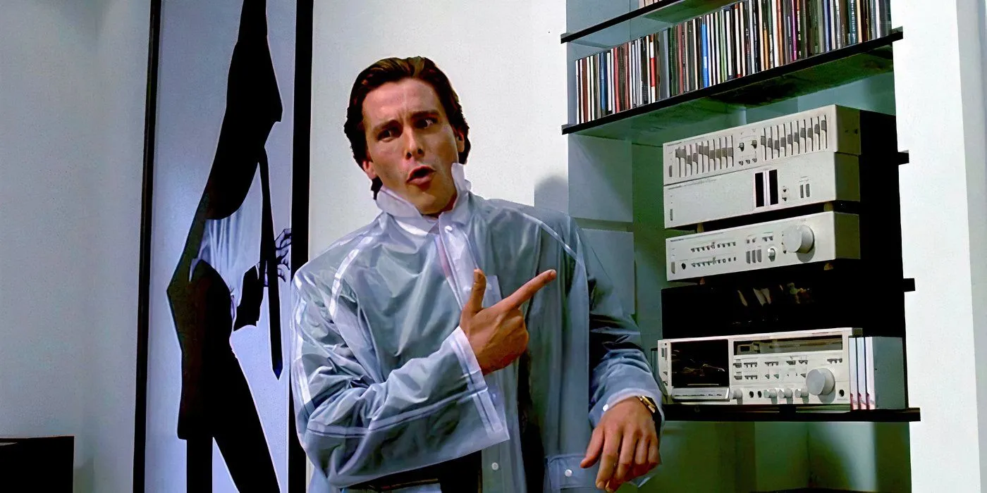 Patrick Bateman, played by Christian Bale, discusses his CD collection in American Psycho Patrick Bateman, played by Christian Bale, discusses his CD collection in American Psycho