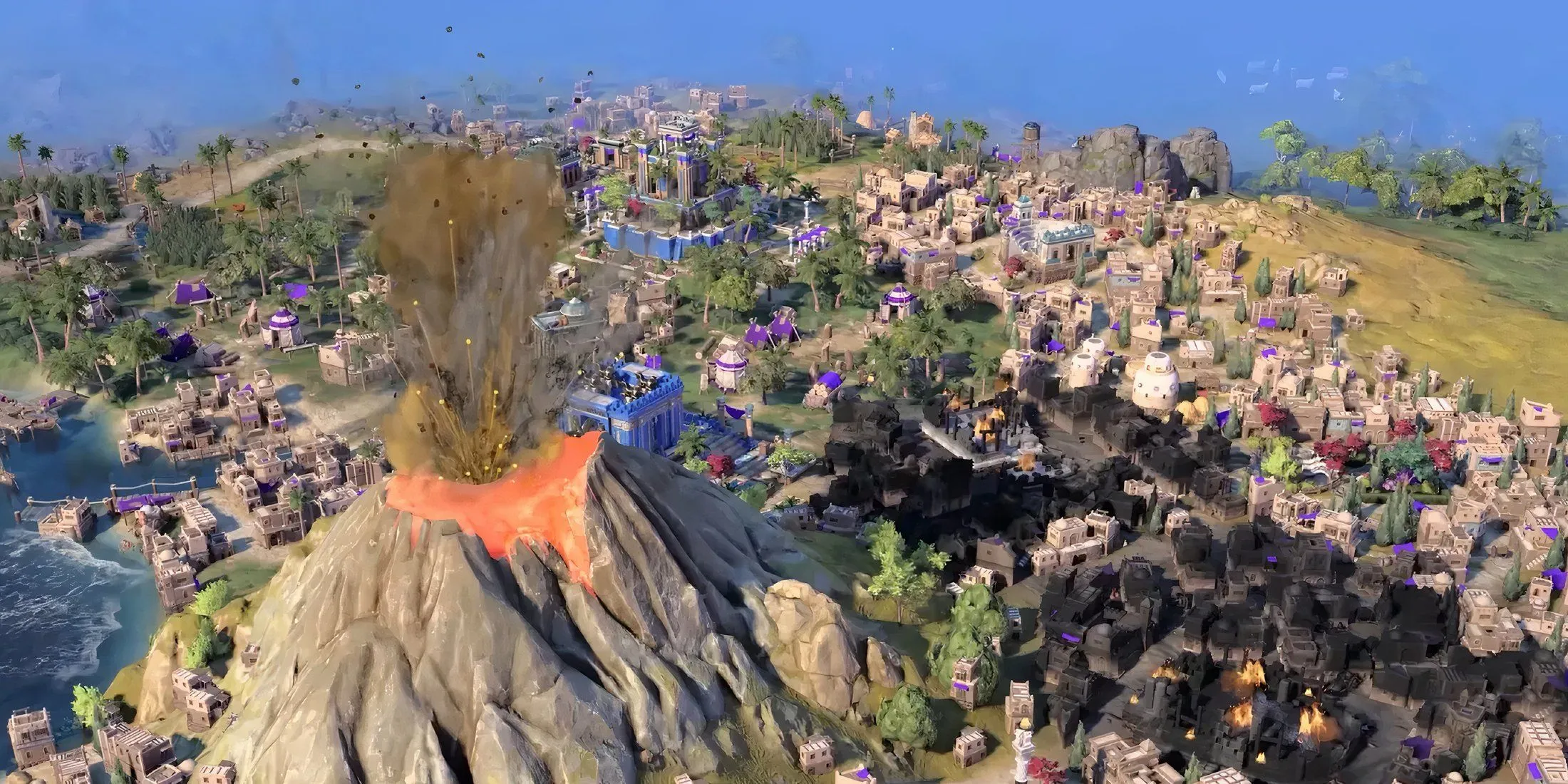 Civilization 7 volcano scene Civilization 7 volcano scene