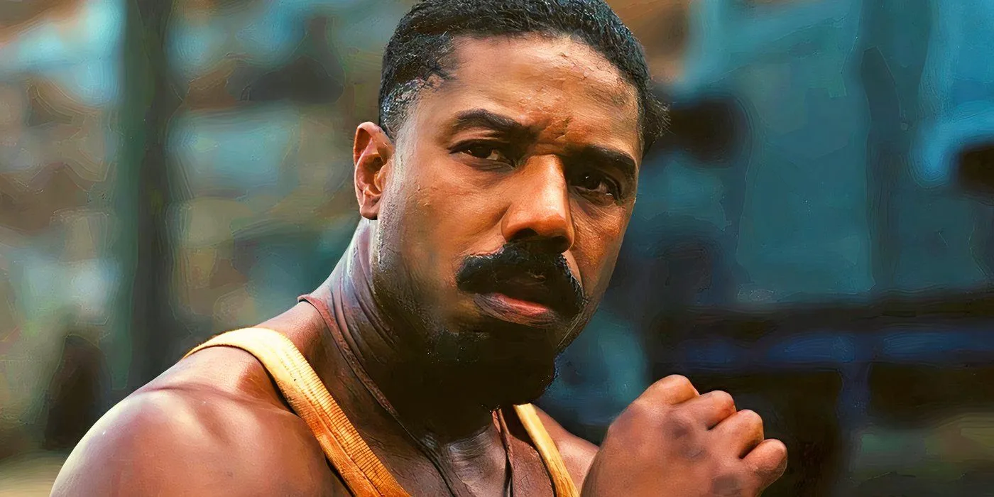 Michael B. Jordan looking reflective in Sinners Michael B. Jordan looking reflective in Sinners