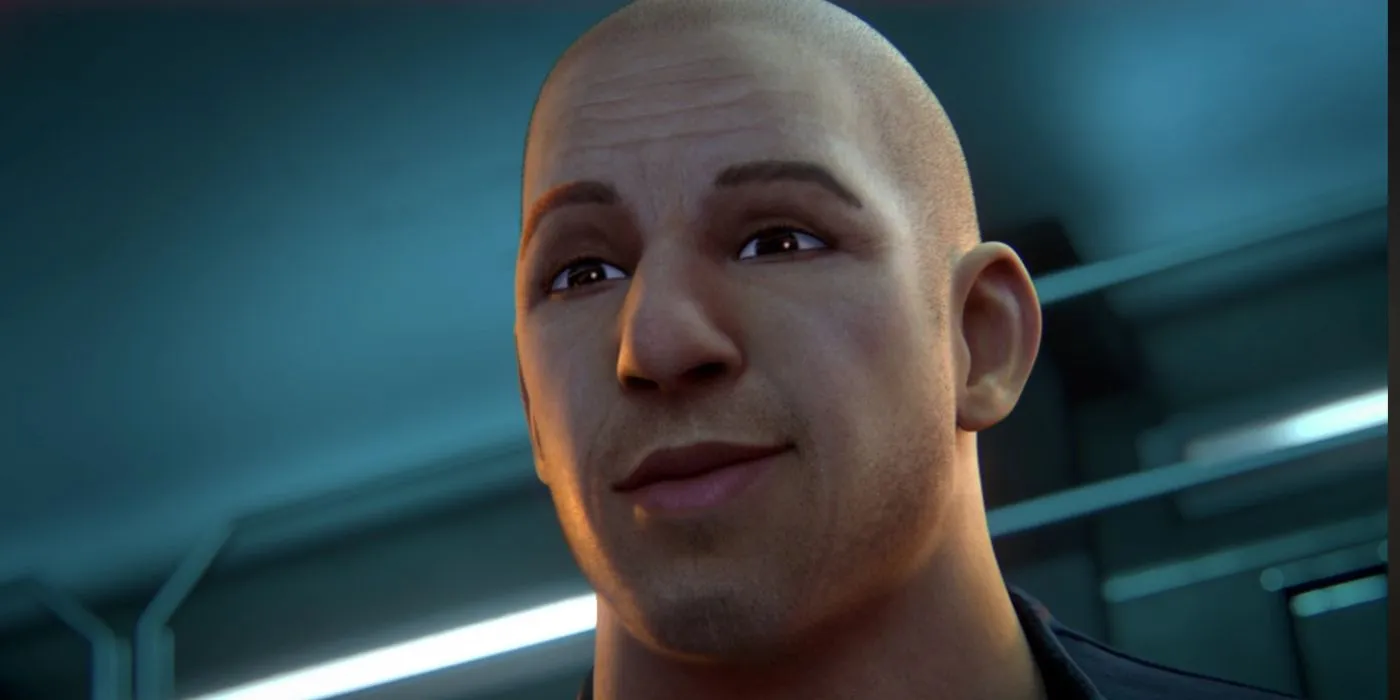 Closeup of Dom Toretto in Fast & Furious: Spy Racers