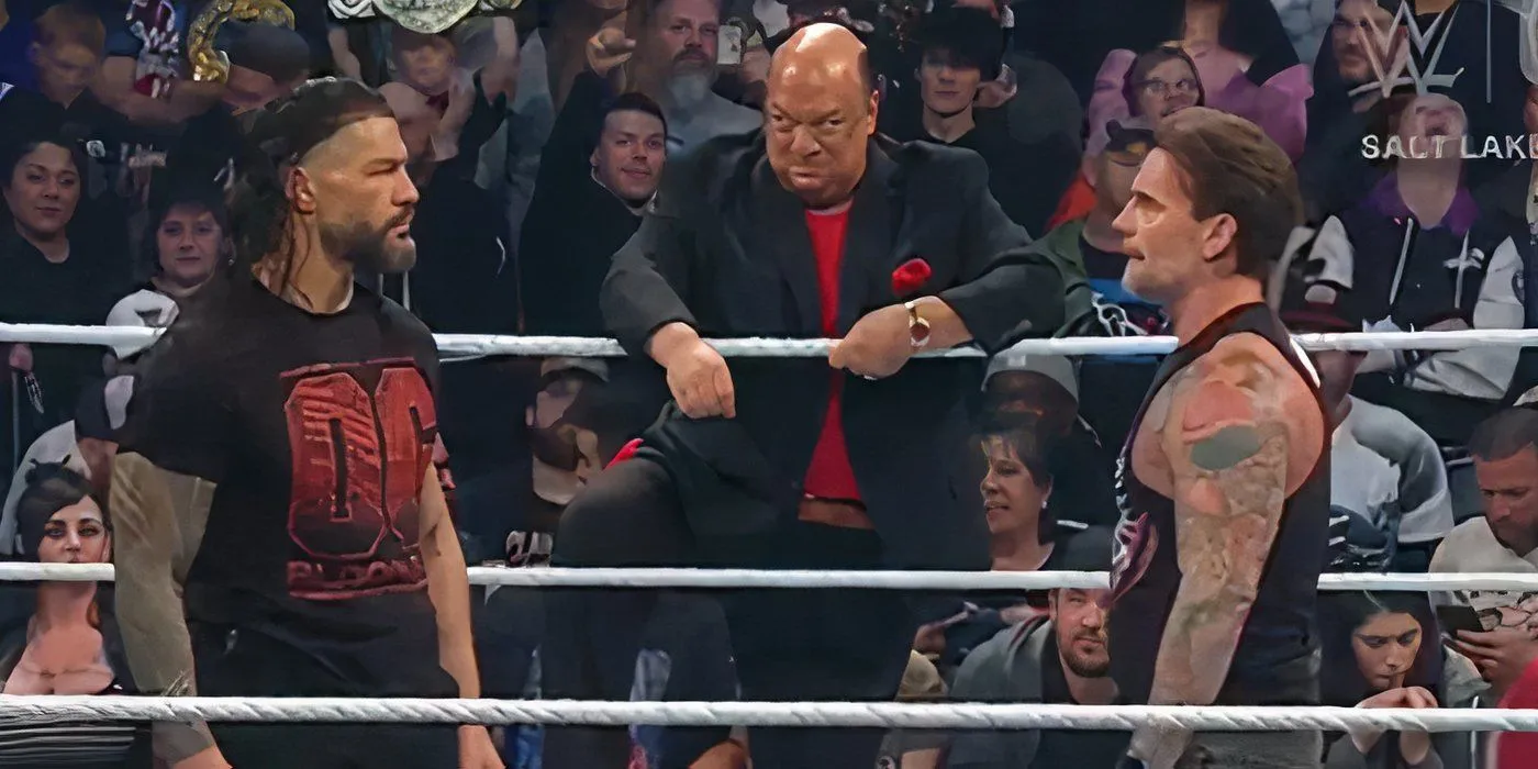 CM Punk Roman Reigns and Paul Heyman SmackDown Nov 22nd