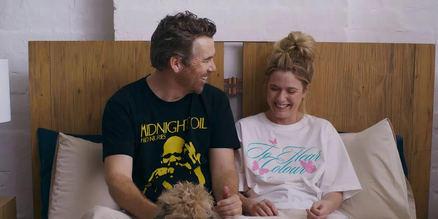 Gordon and Ashley share a light moment in bed on Colin from Accounts