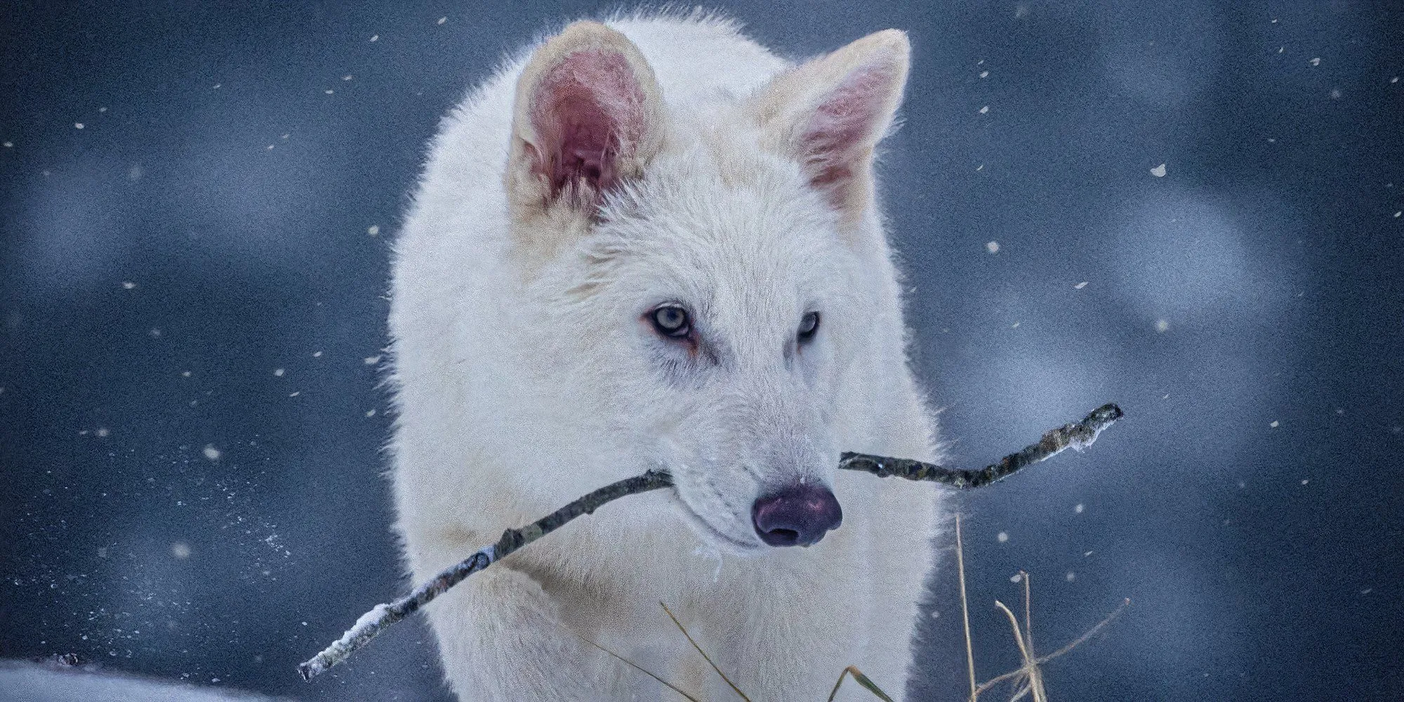 colossal dire wolf with stick colossal dire wolf with stick