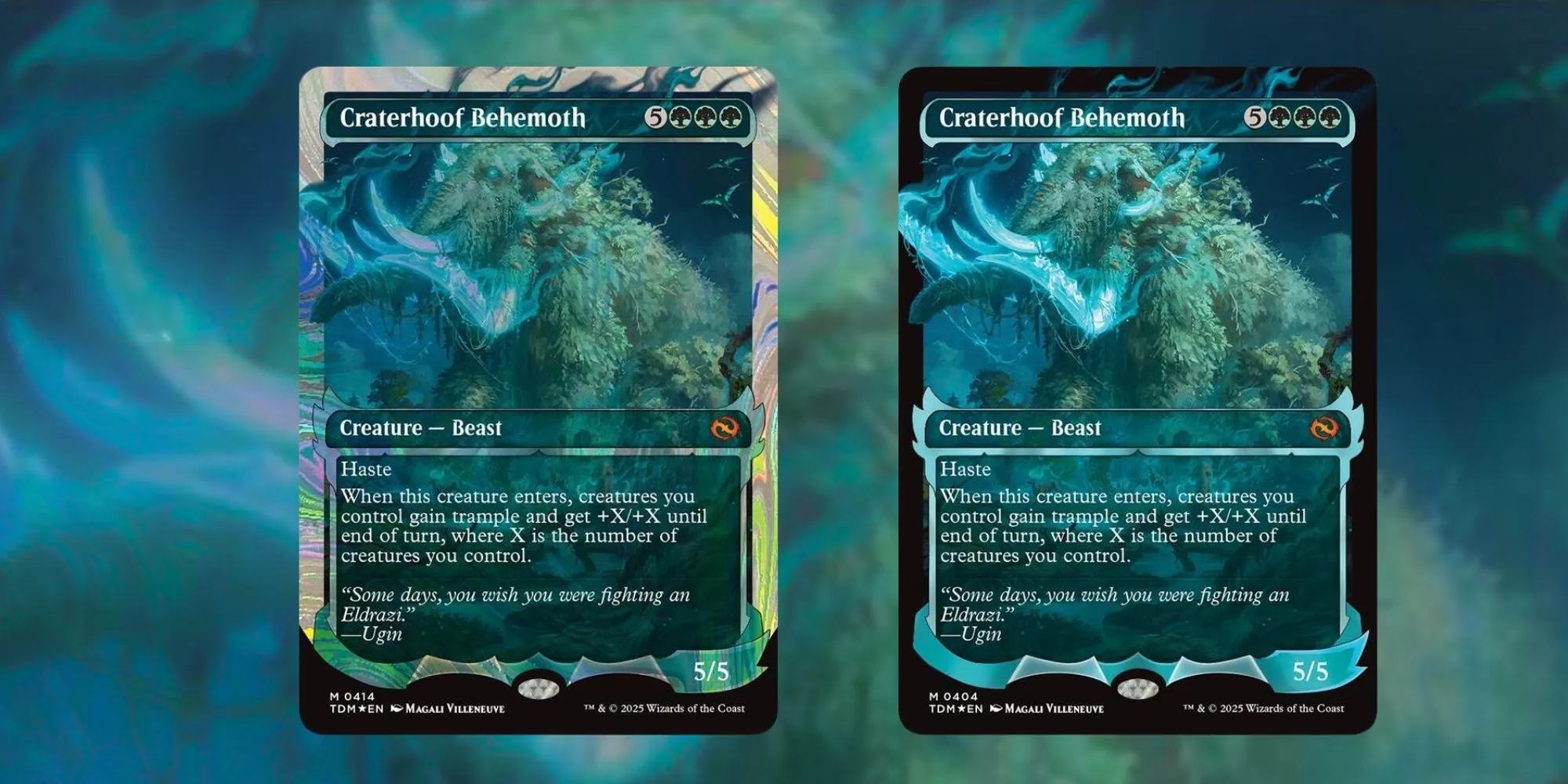 Craterhoof Behemoth Halo Foil Card