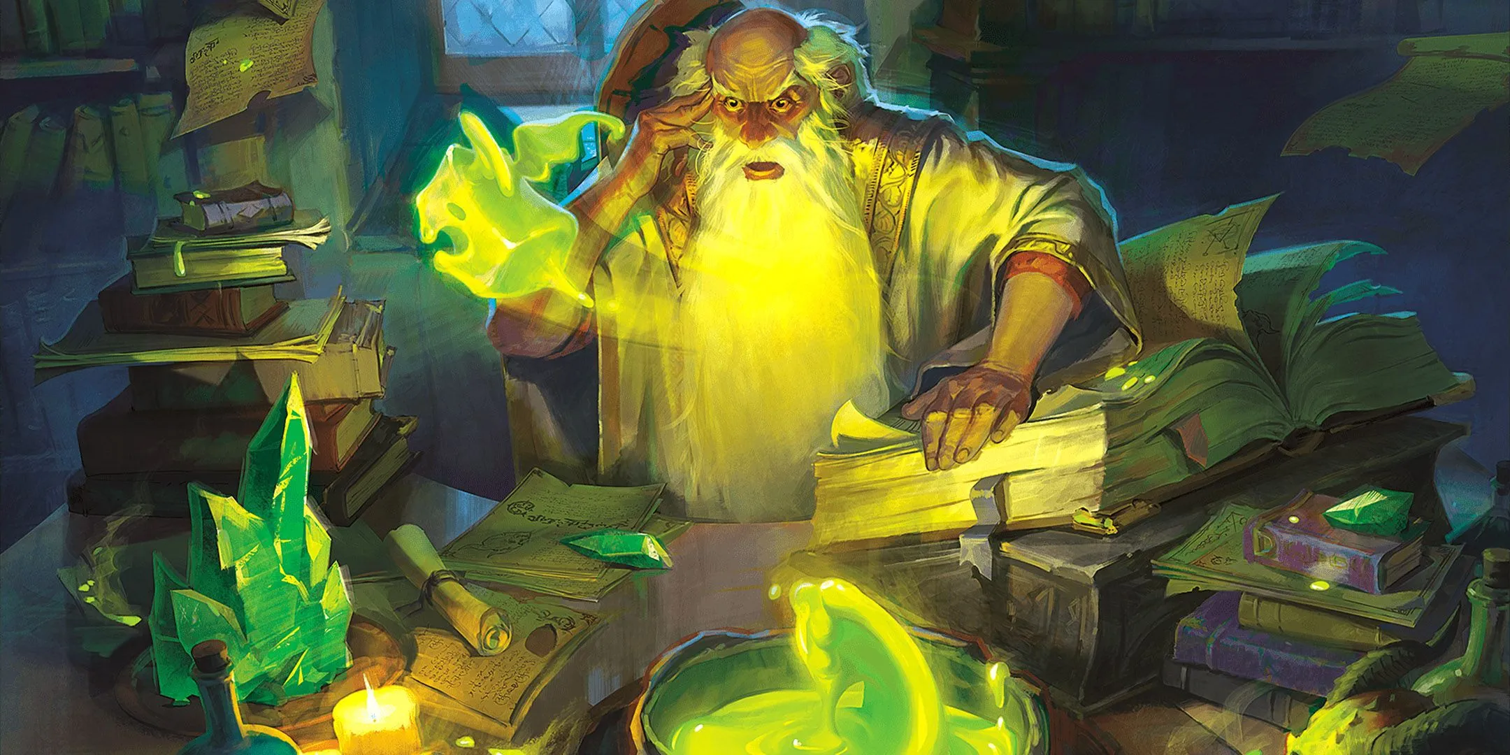 D&D 아트에서 주문을 만드는 마법사 D&D 아트에서 주문을 만드는 마법사