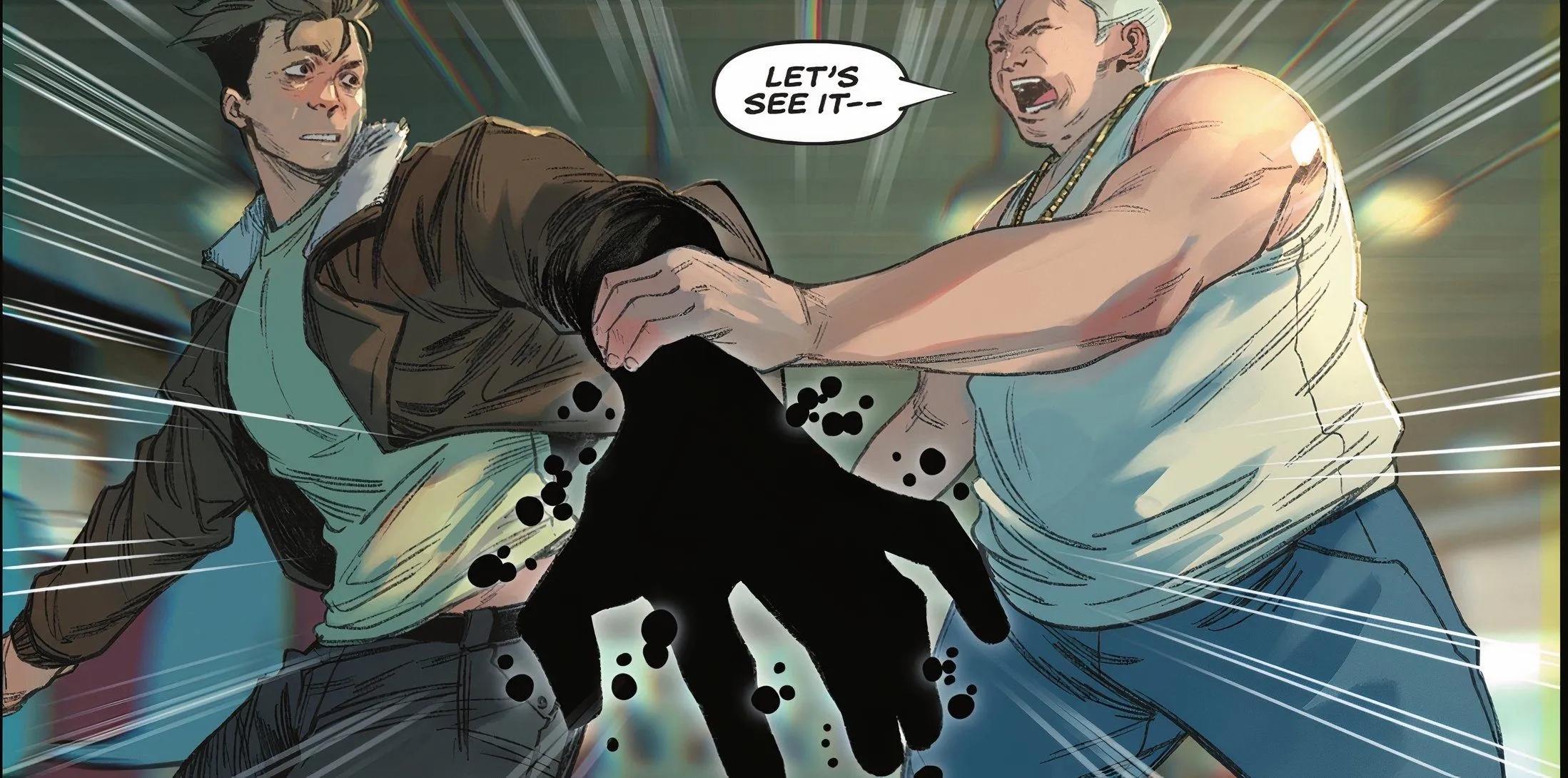 Customer Grabs Hal's Hand Customer Grabs Hal's Hand