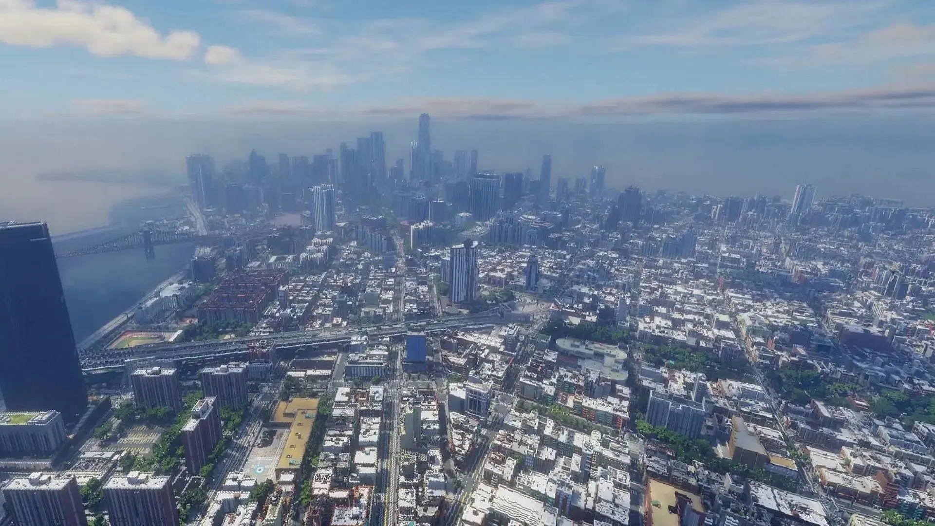 New York City build in Minecraft (Image via Mojang Studios // Reddit/d3_cent)