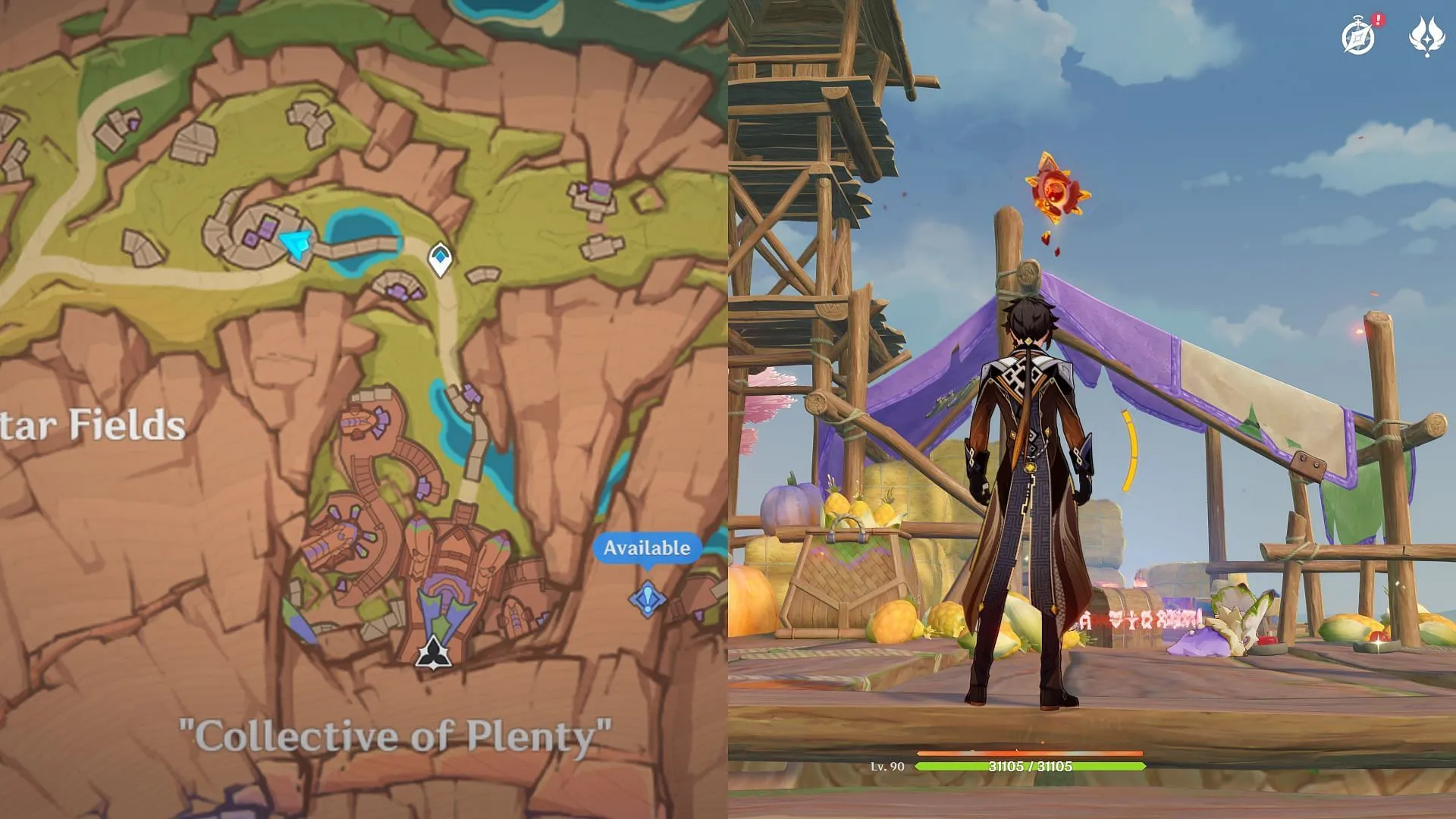 Pyroculus #3 location (Image via Sportskeeda Gaming || HoYoverse) Pyroculus #3 location (Image via Sportskeeda Gaming || HoYoverse)