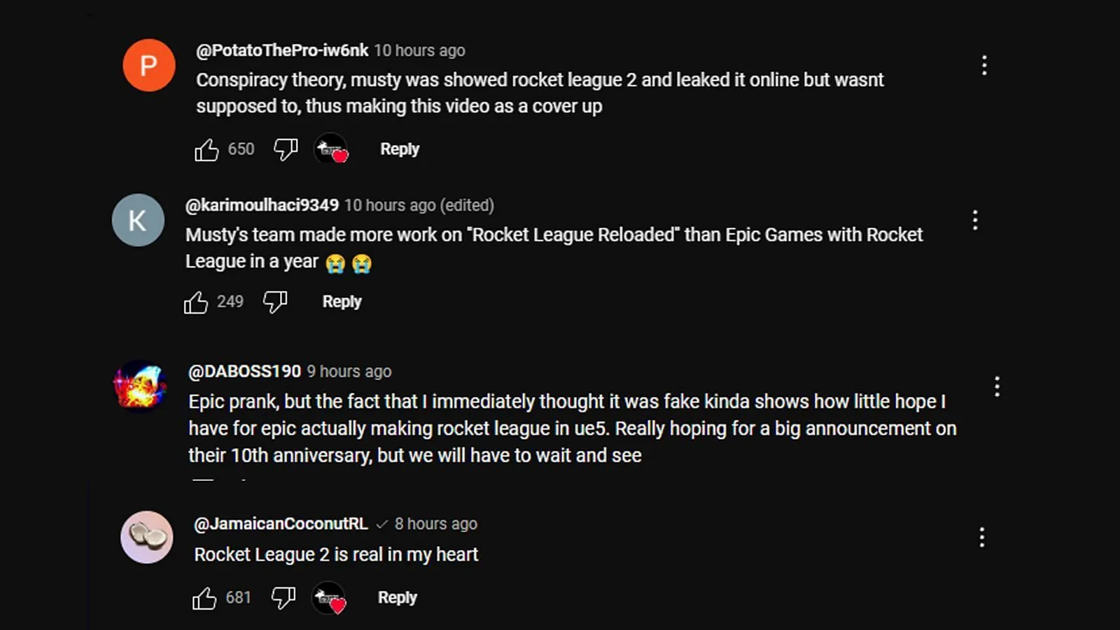 Community responses (Image via YouTube || amustycow) Community responses (Image via YouTube || amustycow)