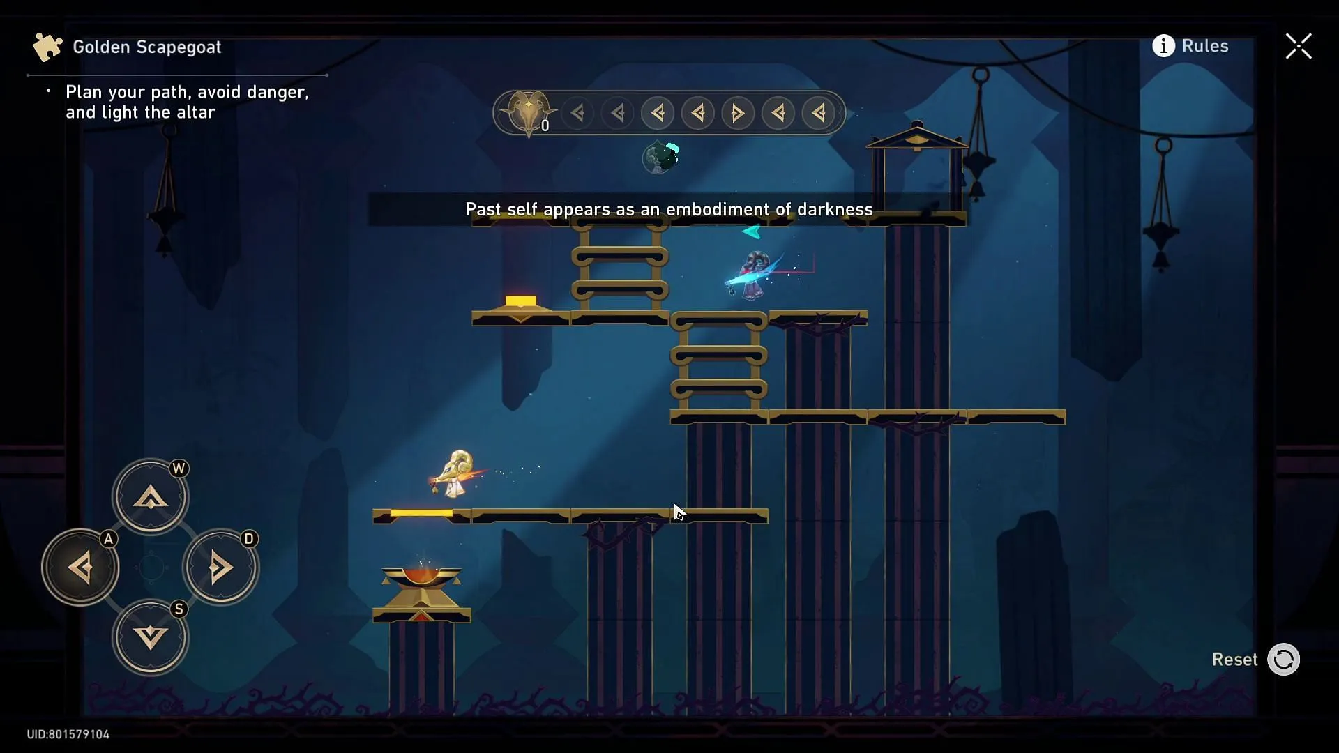 First Golden Scapegoat puzzle solution (Image via HoYoverse) First Golden Scapegoat puzzle solution (Image via HoYoverse)