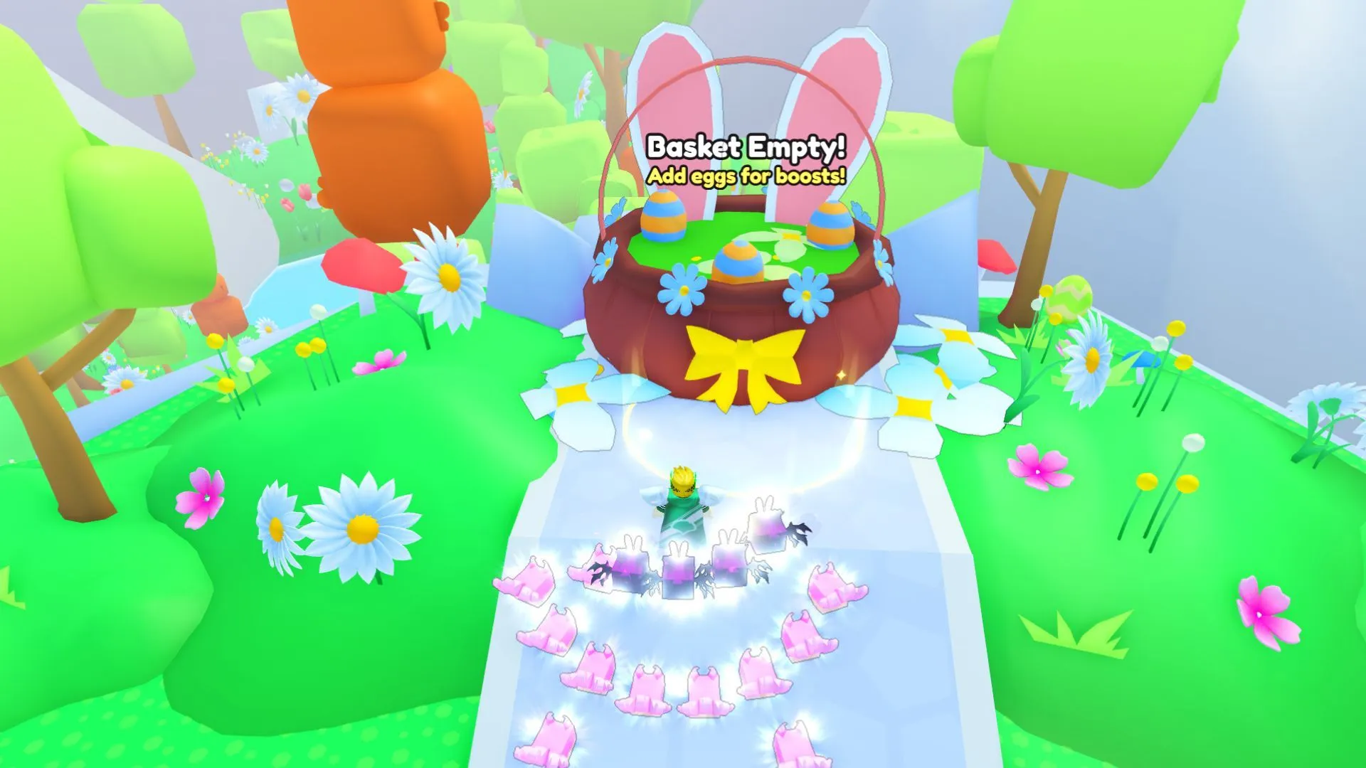 You must put eggs in the basket to increase your chances (Image via Roblox)