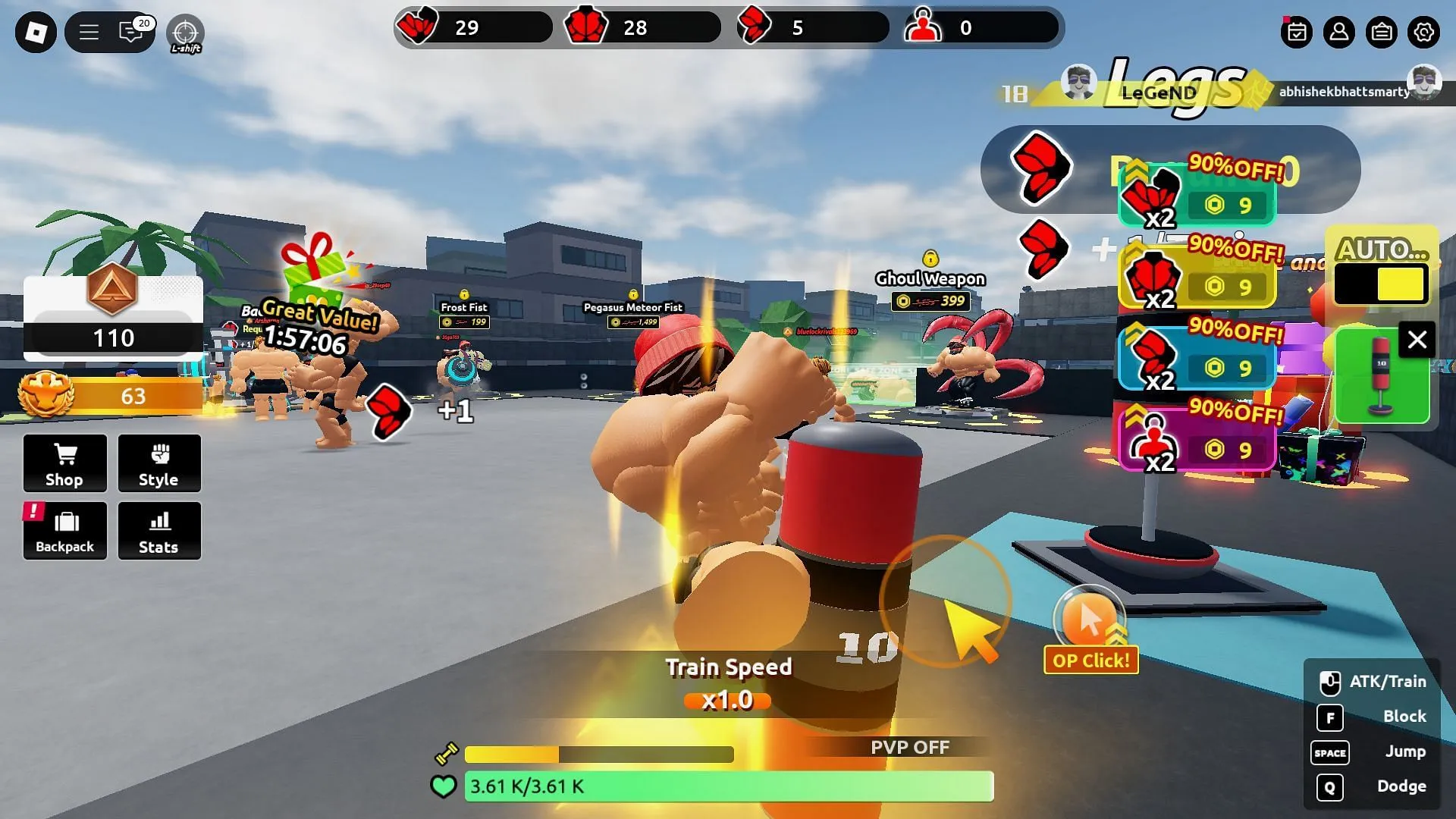 Training Agility (Image via Roblox) Training Agility (Image via Roblox)