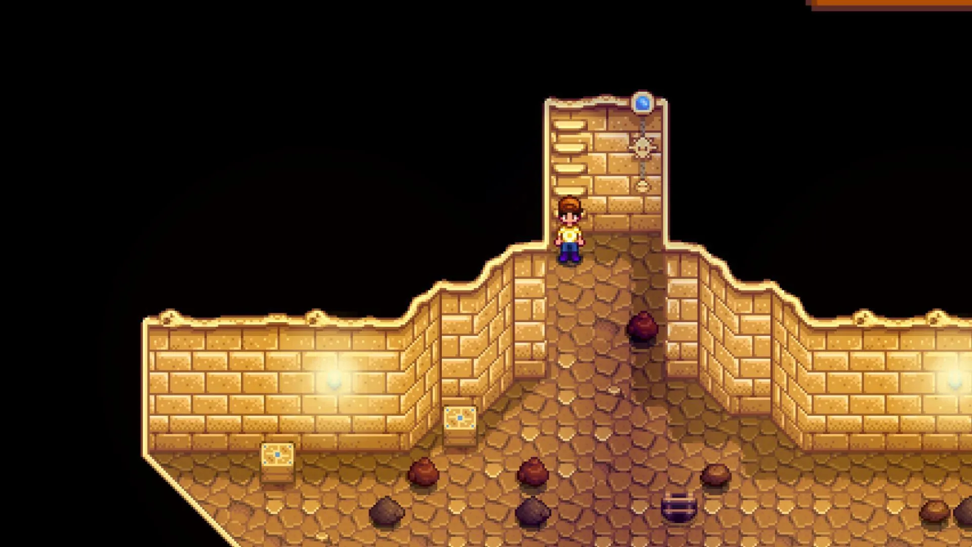 You can also visit the Skull Cavern once here (Image via ConcernedApe // Sportskeeda Gaming) You can also visit the Skull Cavern once here (Image via ConcernedApe // Sportskeeda Gaming)