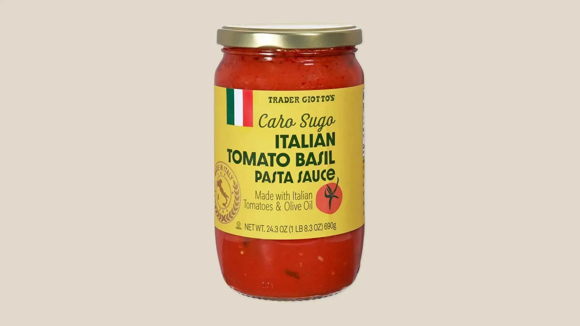 Caro Sugo Italian Tomato Basil Pasta Sauce (Image via Trader Joe's)