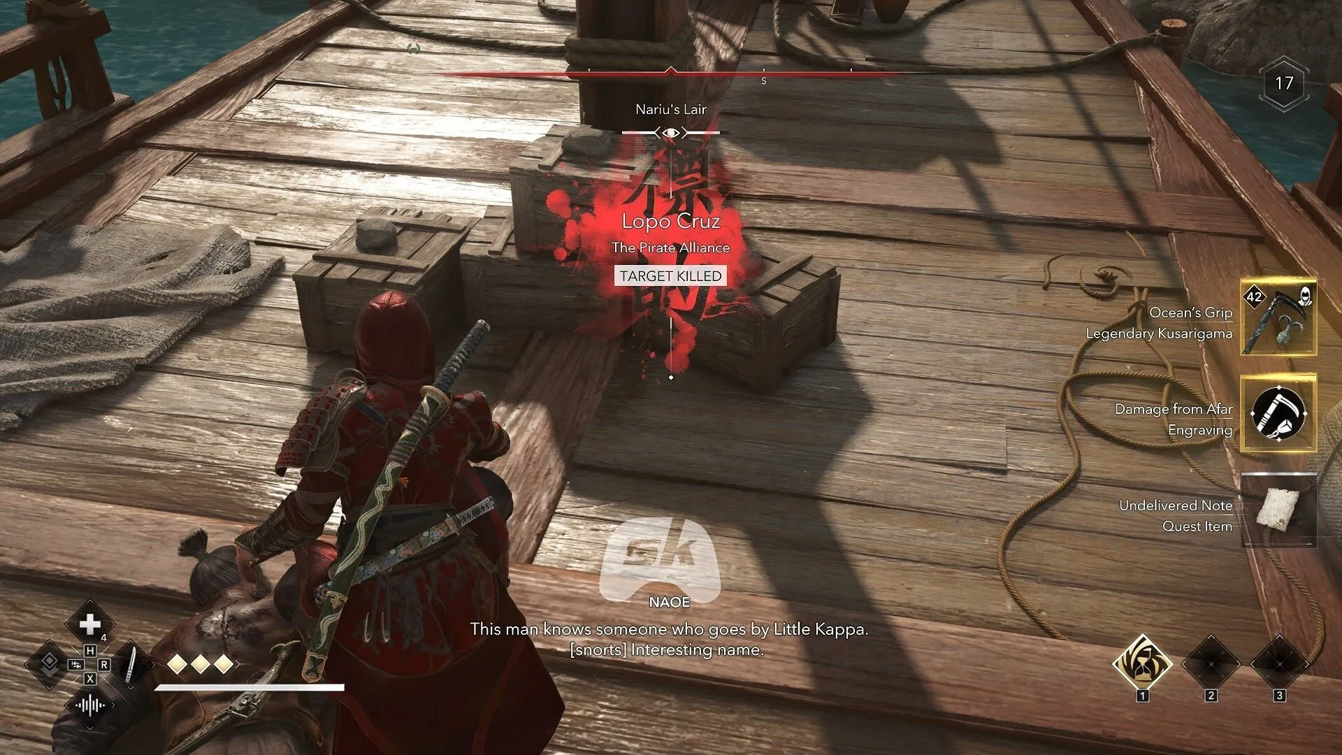 Rewards for obtaining the Legendary Kusarigama (Image via Sportskeeda Gaming // Ubisoft) Rewards for obtaining the Legendary Kusarigama (Image via Sportskeeda Gaming // Ubisoft)
