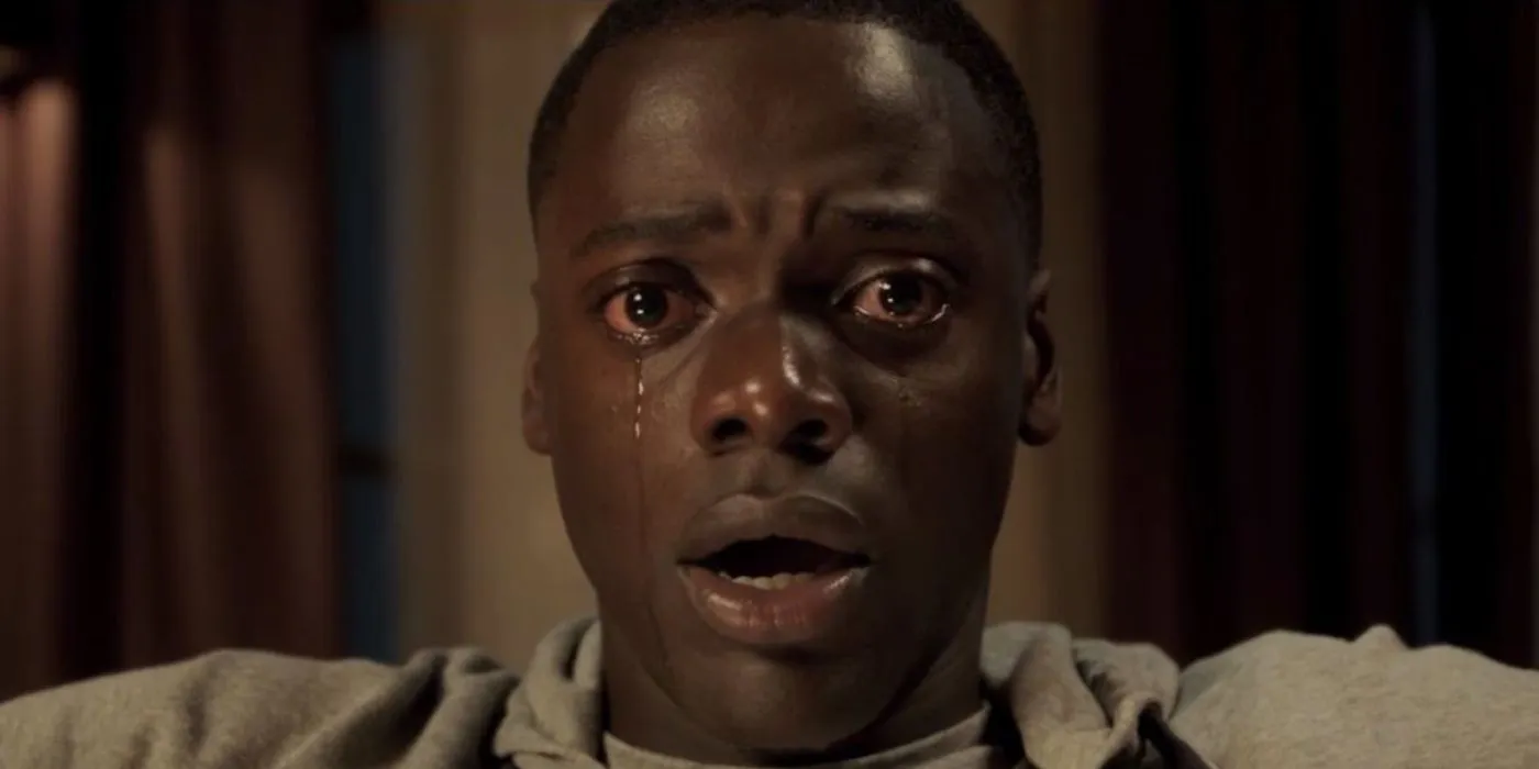 Daniel Kaluuya in a pivotal moment from Get Out Daniel Kaluuya in a pivotal moment from Get Out