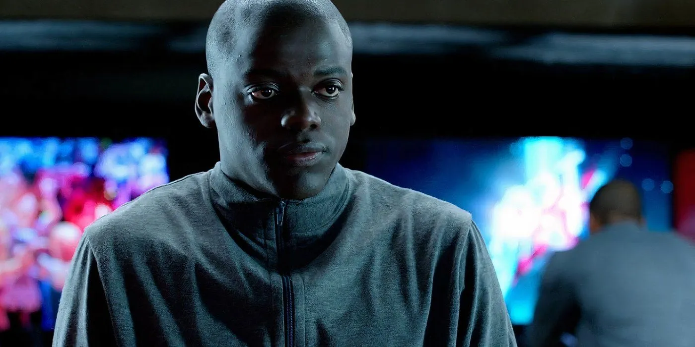 Daniel Kaluuya in Black Mirror looking offscreen Daniel Kaluuya in Black Mirror looking offscreen