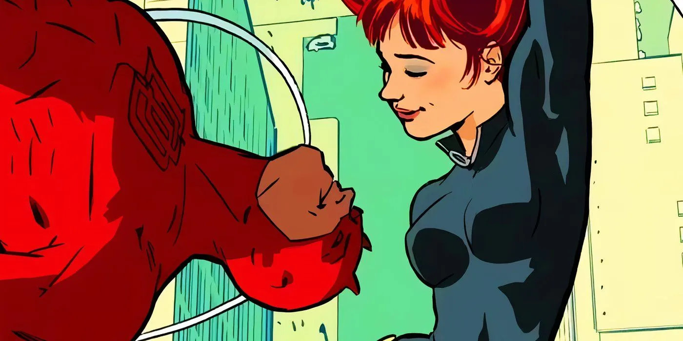 Daredevil and Black Widow Fighting Daredevil and Black Widow Fighting