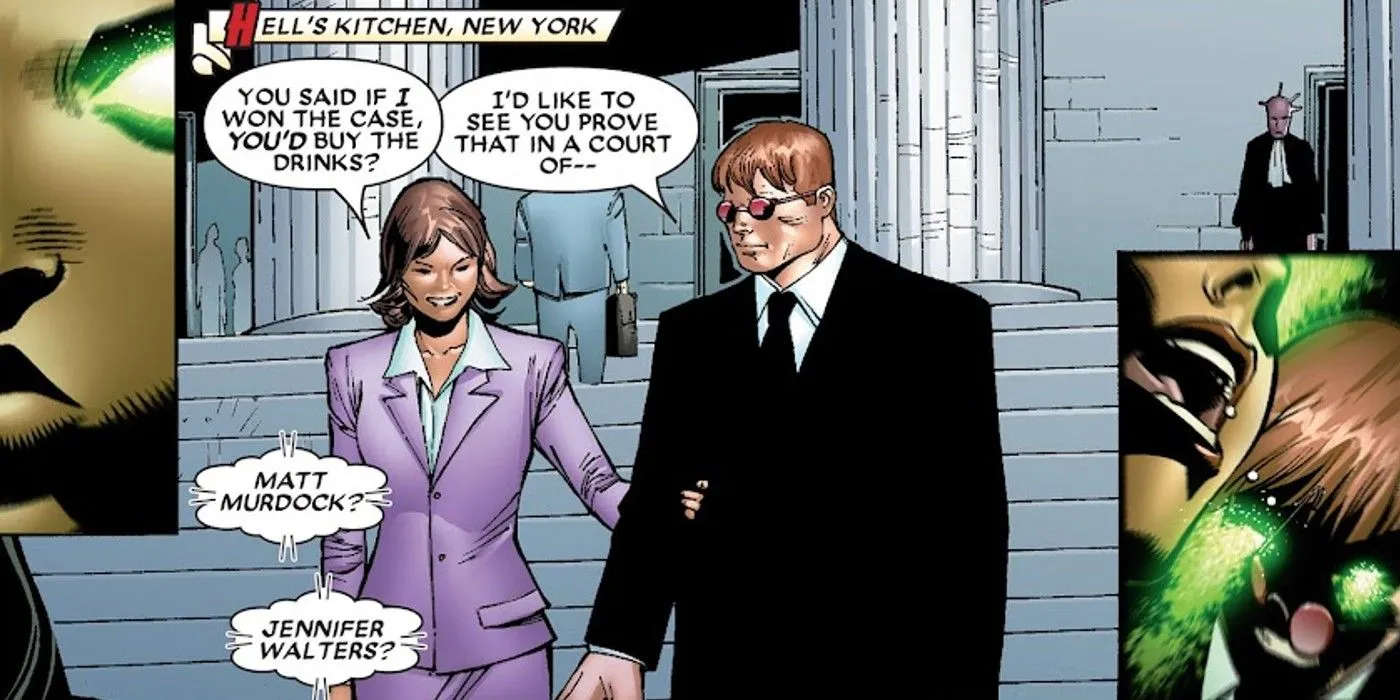Daredevil and She-Hulk Flirting Daredevil and She-Hulk Flirting