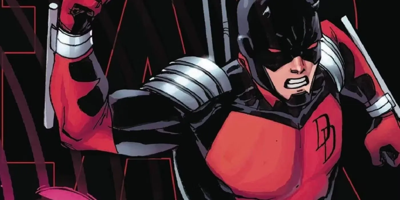 Daredevil in his black armored costume