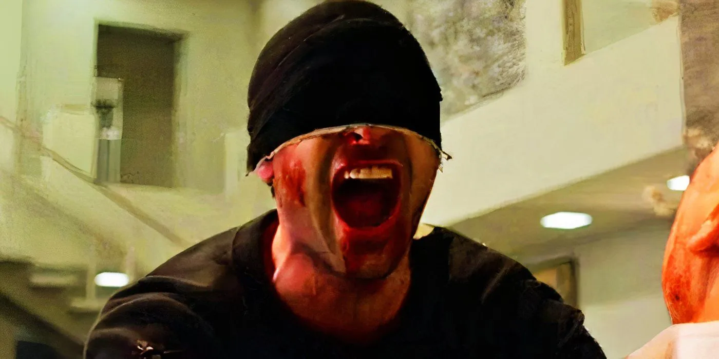 Daredevil Screaming at Kingpin in Daredevil Season 3 Daredevil Screaming at Kingpin in Daredevil Season 3