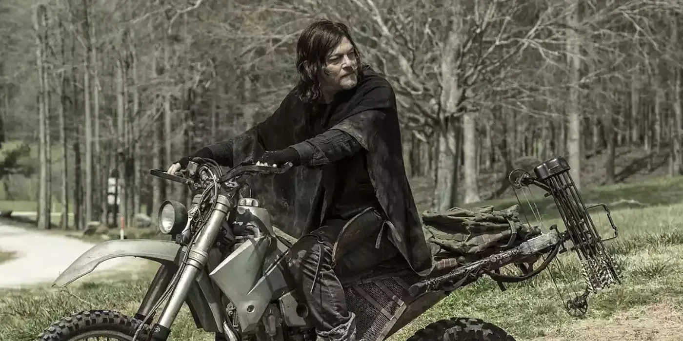 Daryl Dixon on his motorcycle Daryl Dixon on his motorcycle